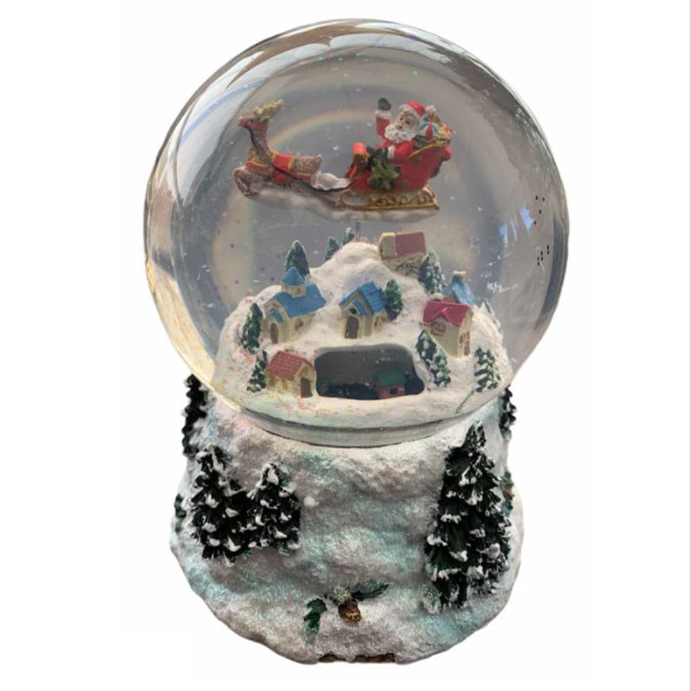 Ampolla con Babbo Natale in vetro decorazione natalizia con carillon - 5
