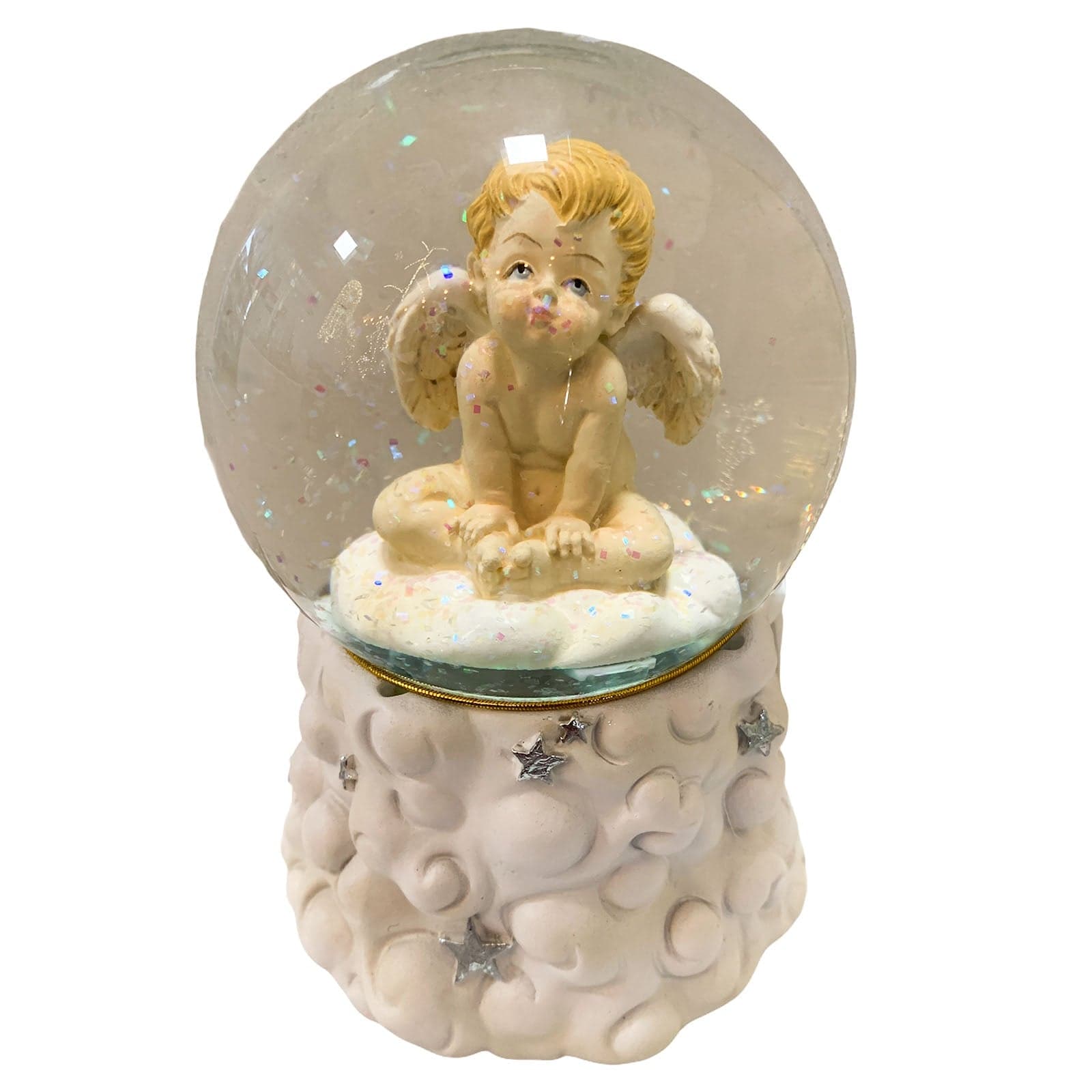 Ampolla con Angioletto in vetro decorazione natalizia con suoni e luci - 3