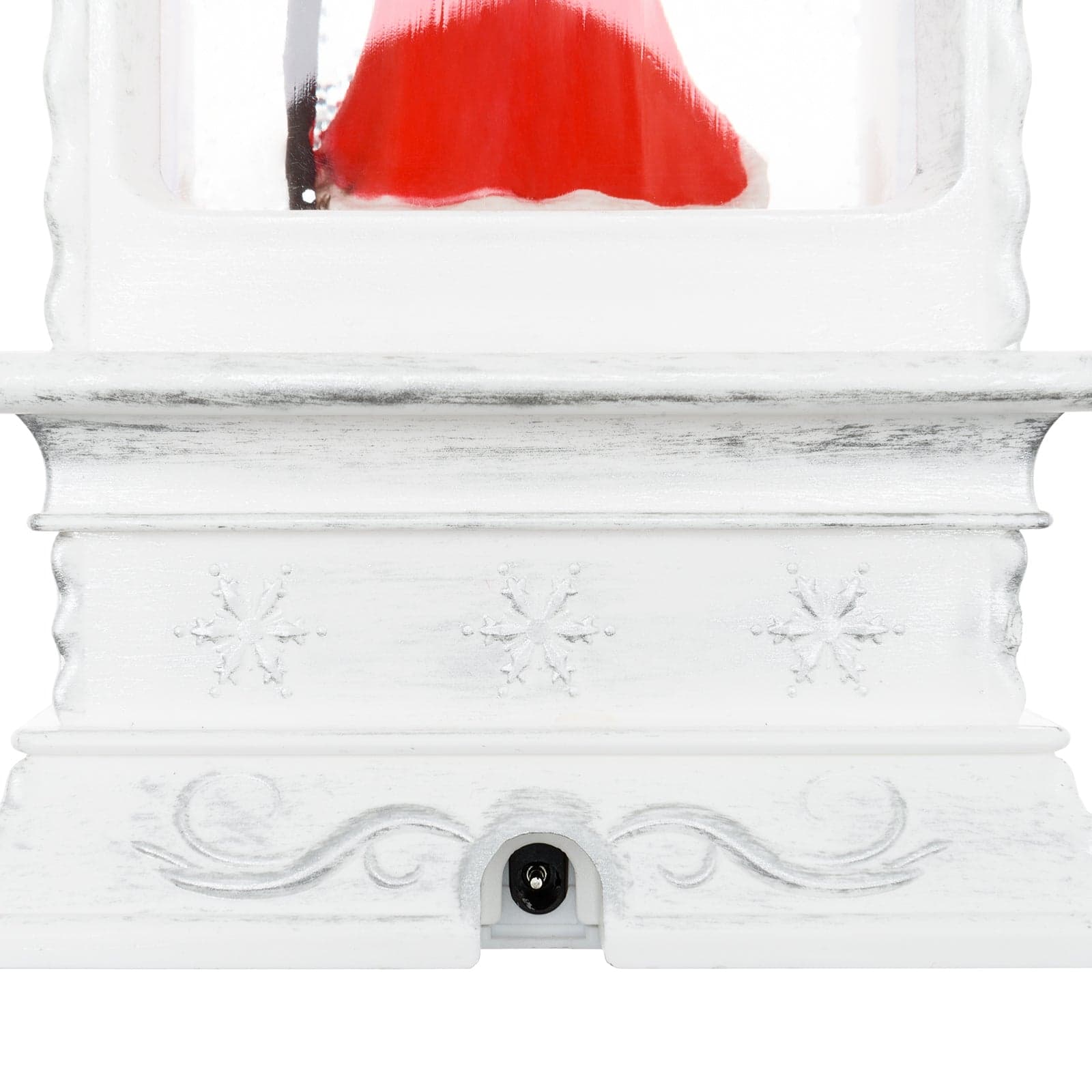 Palla di vetro con neve a forma di Lanterna natalizia con babbo natale a led h 27 cm - 8