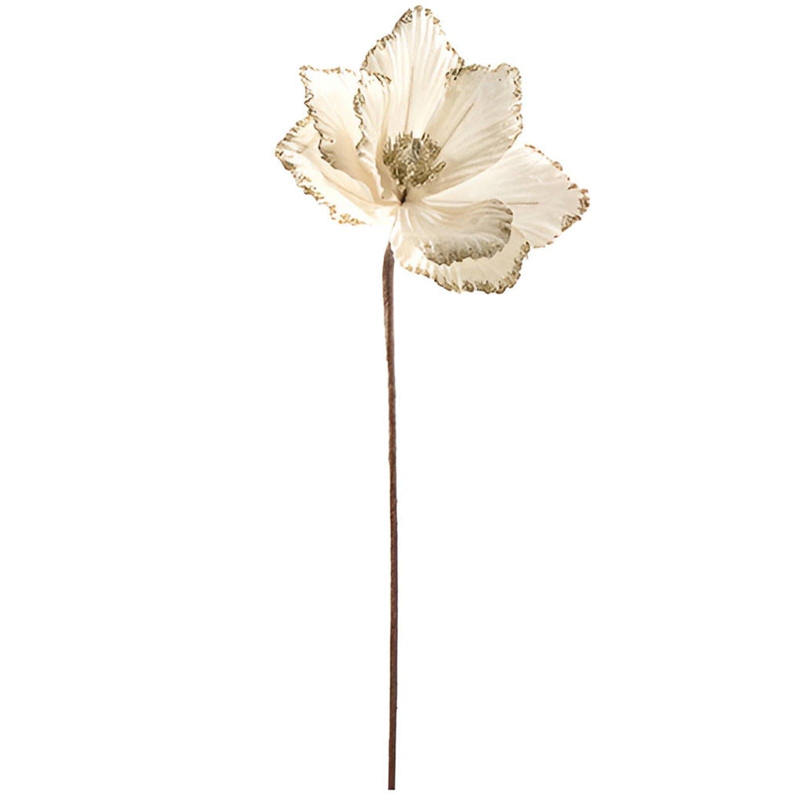 Fiore di magnolia artificiale, decorazione natalizia per interno ed esterno da Ø 23 x 60 cm - 2