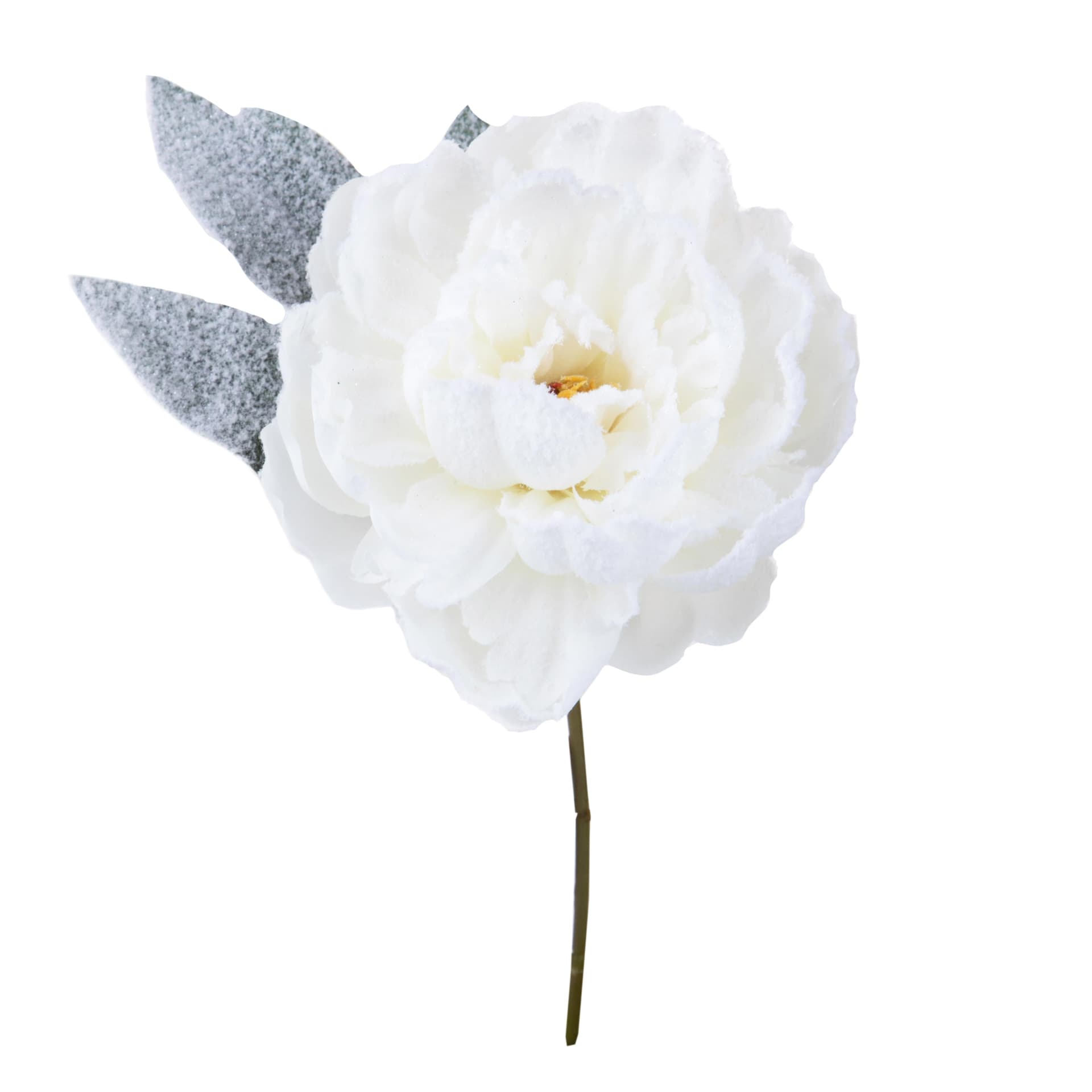 Fiore peonia in tessuto decorazione per albero di Natale h 28 cm - 2