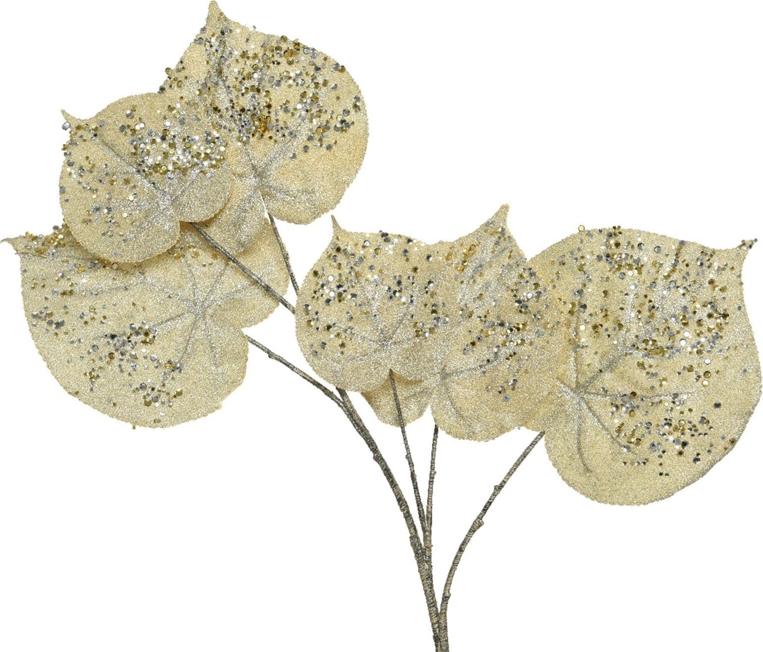 Ramo decorativo color champagne per decorazioni e composizioni di fiori h 68 cm