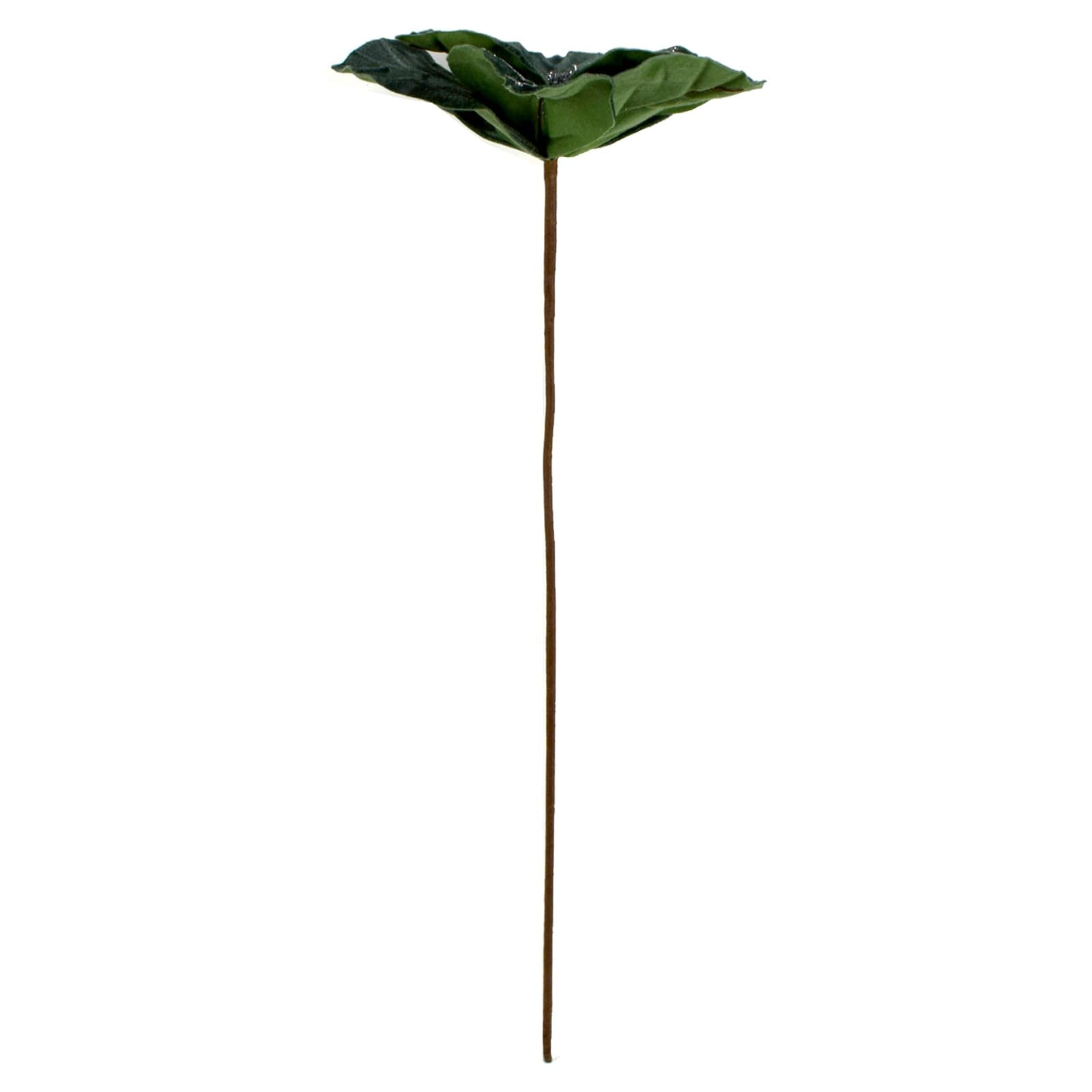 Fiore in velluto Verde h 50 cm ramo per Alberi e Ghirlande natalizie - 2
