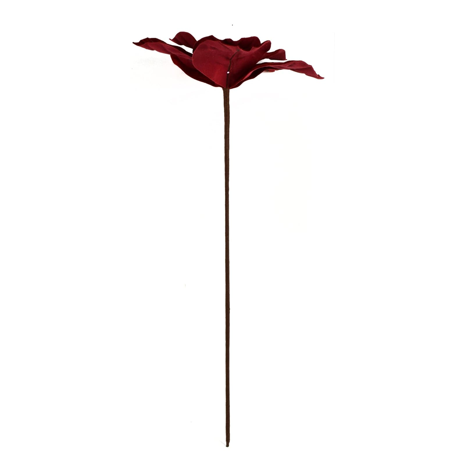 Fiore in velluto Rosso h 50 cm ramo per Alberi e Ghirlande natalizie - 2