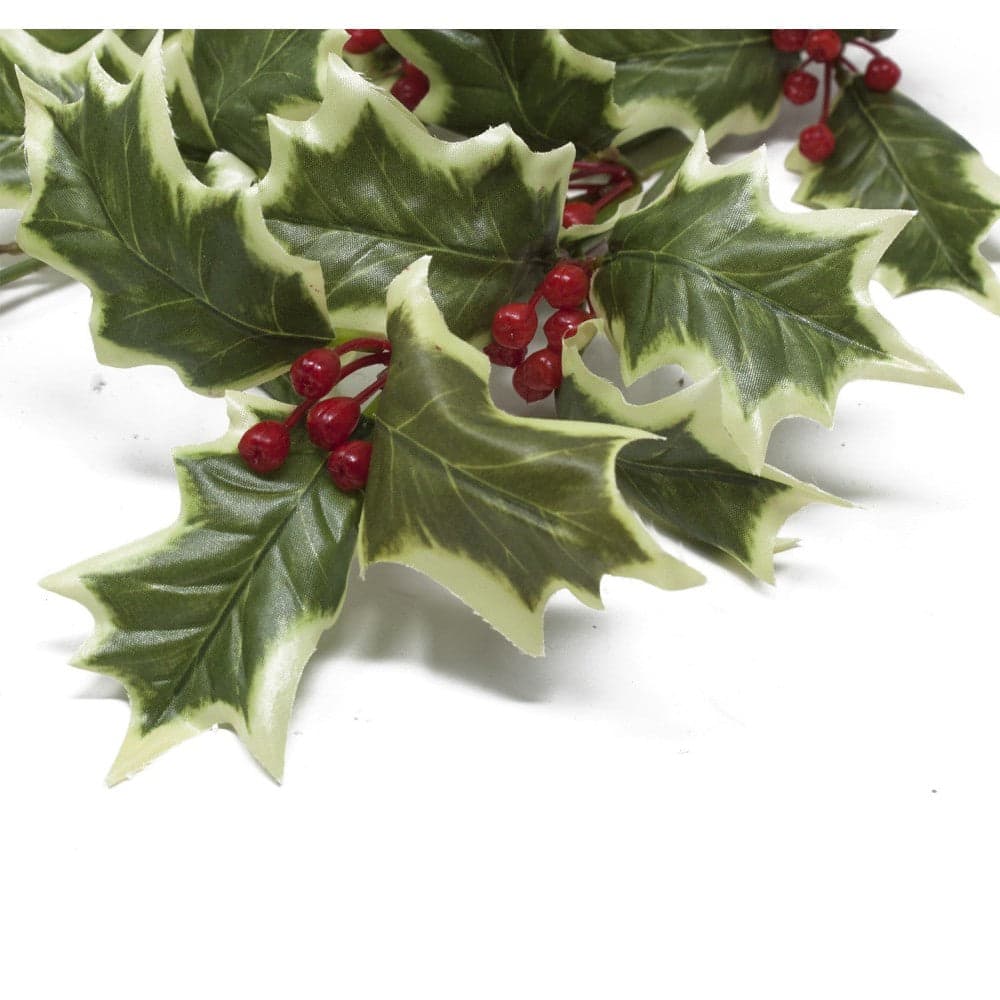 Ramo di Agrifoglio decorazione natalizia per albero di natale h 60 cm - 2