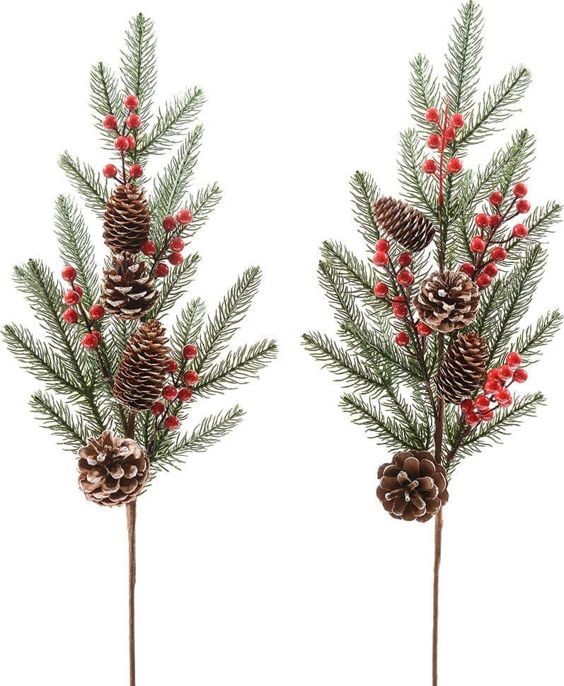 Ramo decorativo con Bacche Rosse per composizioni floreali da 73 cm - 3