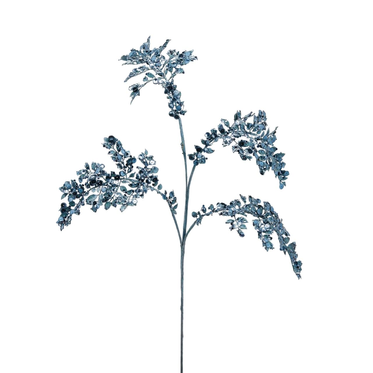 Ramo decorativo Nandina con Paillettes metalizzate per composizioni floreali, da 83 cm - 2