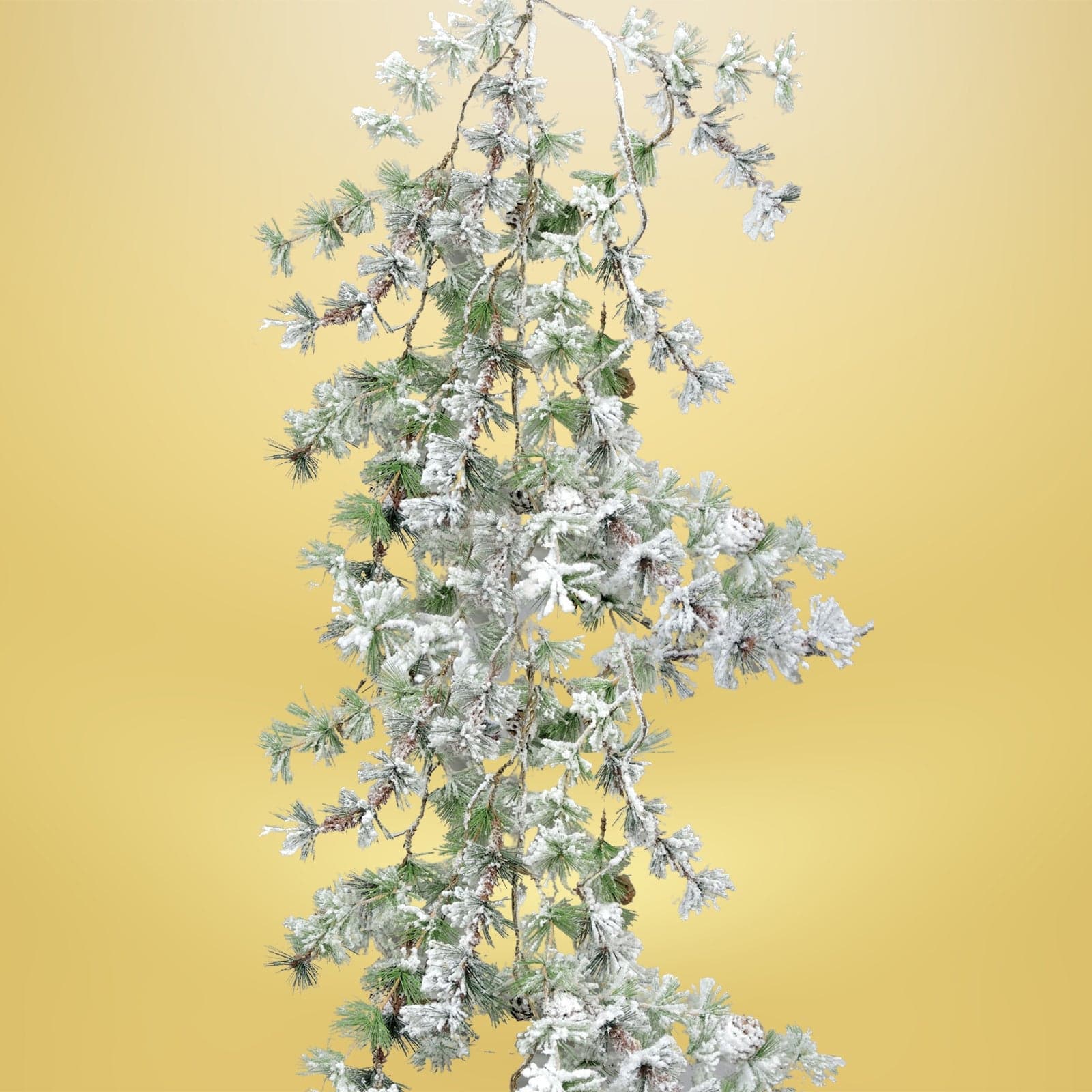 Tralcio decorativo per albero di Natale abete innevato h 120 cm - 2