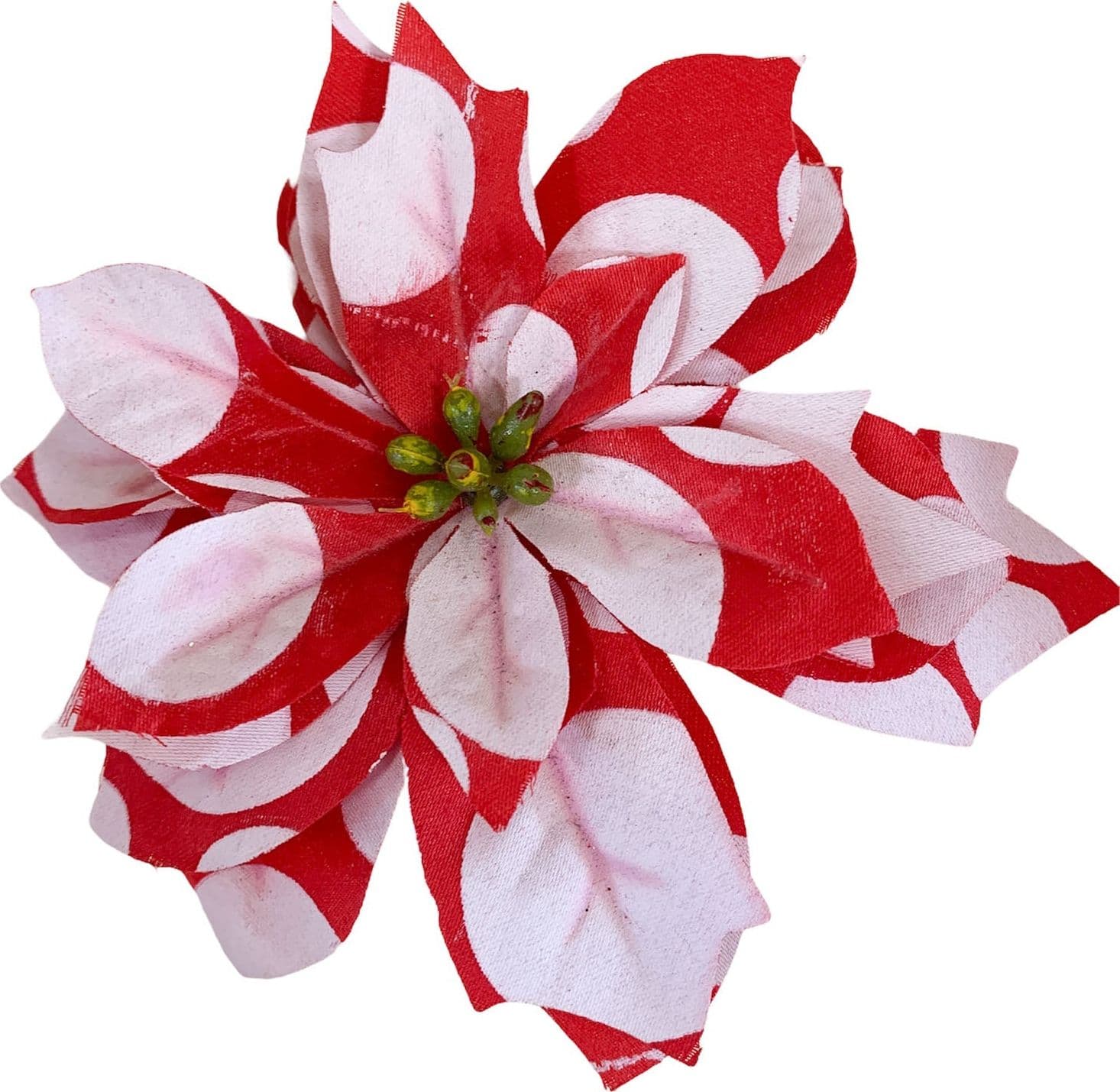 Poinsettia chiudi pacco da 10 cm per Alberi e Ghirlande natalizie con molla - 1