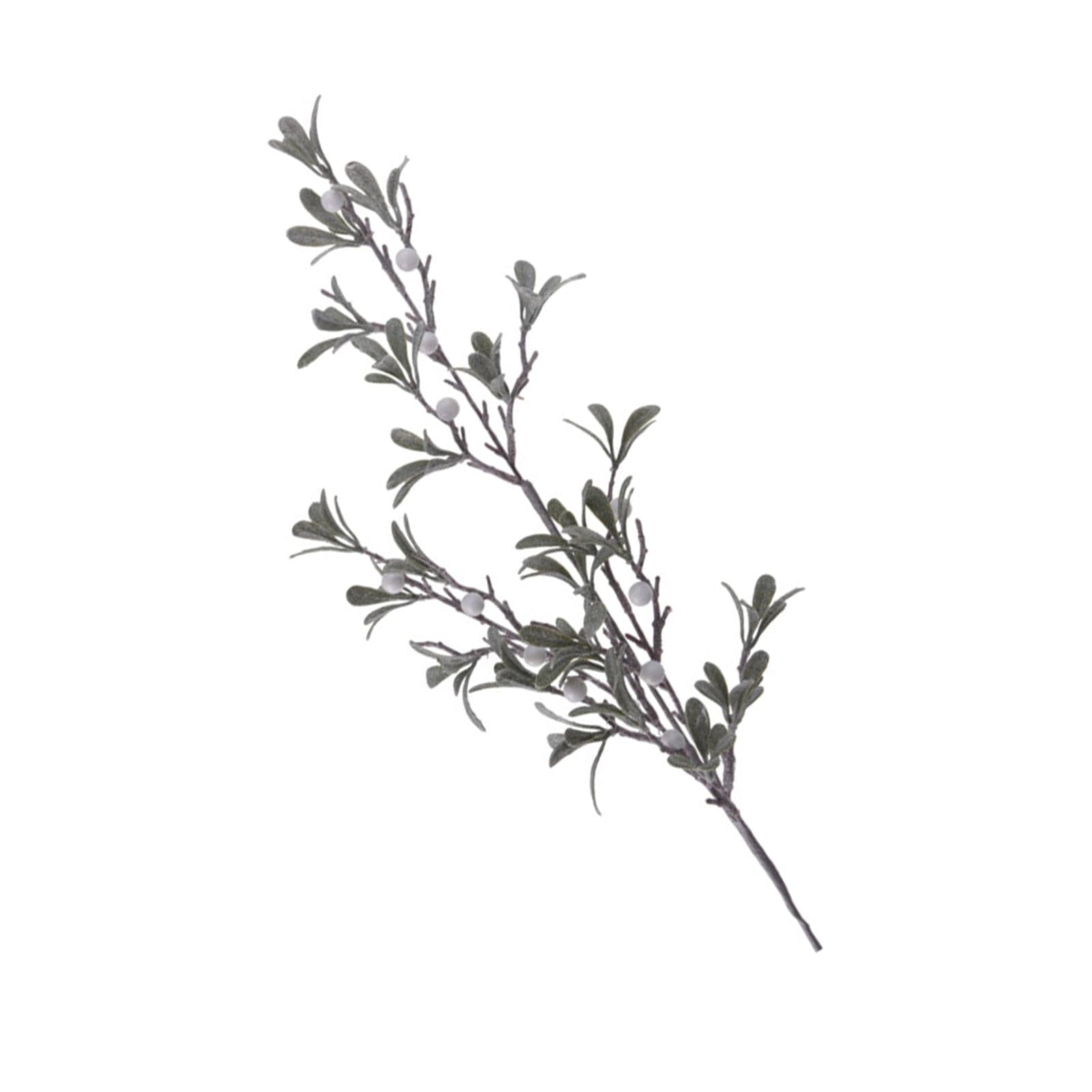Ramo innevato con bacche h 73 cm per albero di natale e decorazioni natalizie - 2