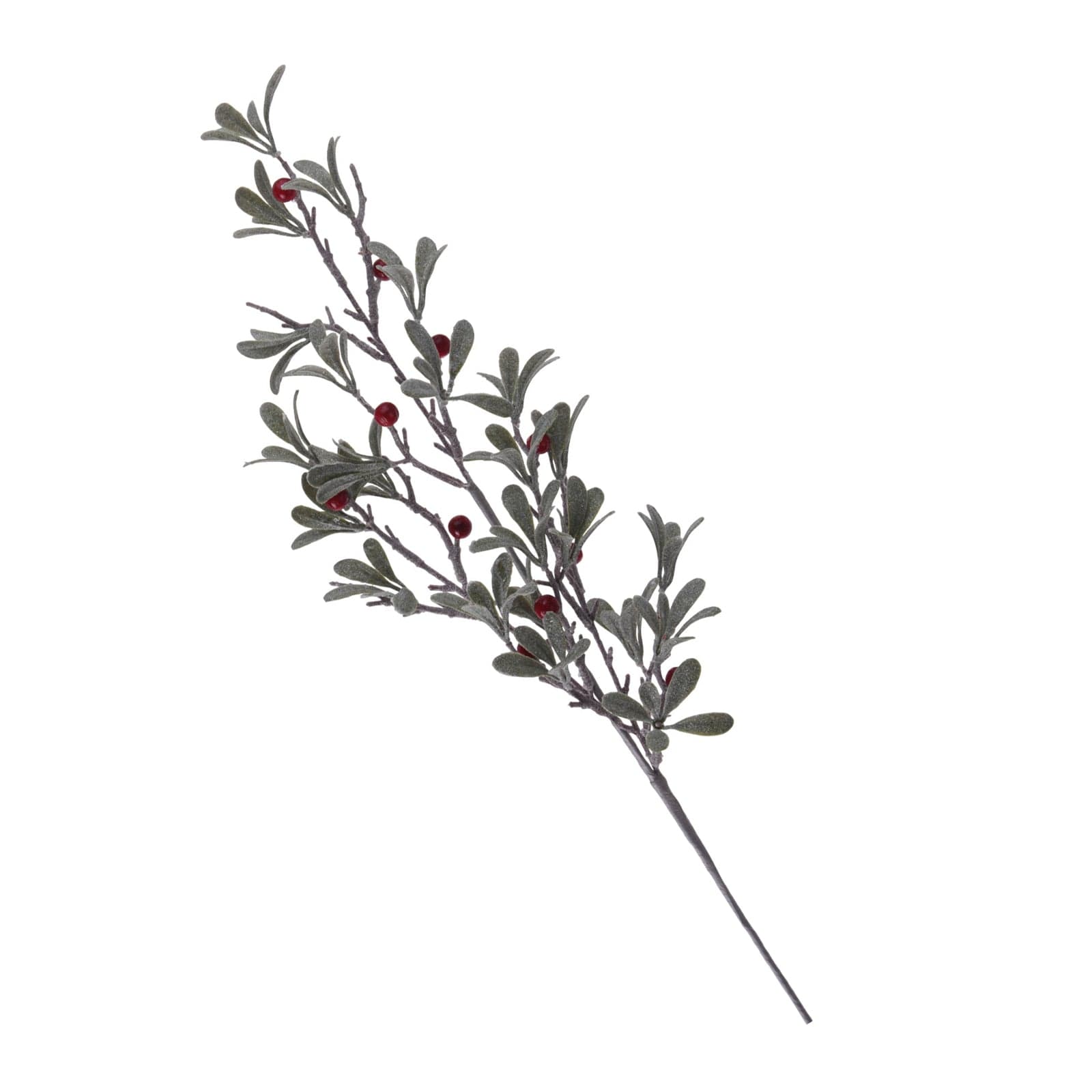 Ramo innevato con bacche h 73 cm per albero di natale e decorazioni natalizie - 3