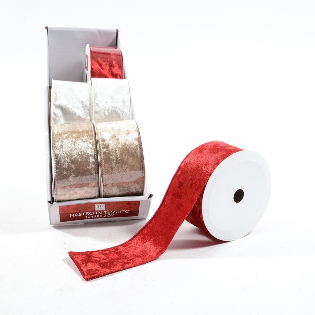 Nastro in tessuto decorativo, effetto Oro, per confezioni regalo, motivi assortiti, 10 metri x 6.3 cm - 4