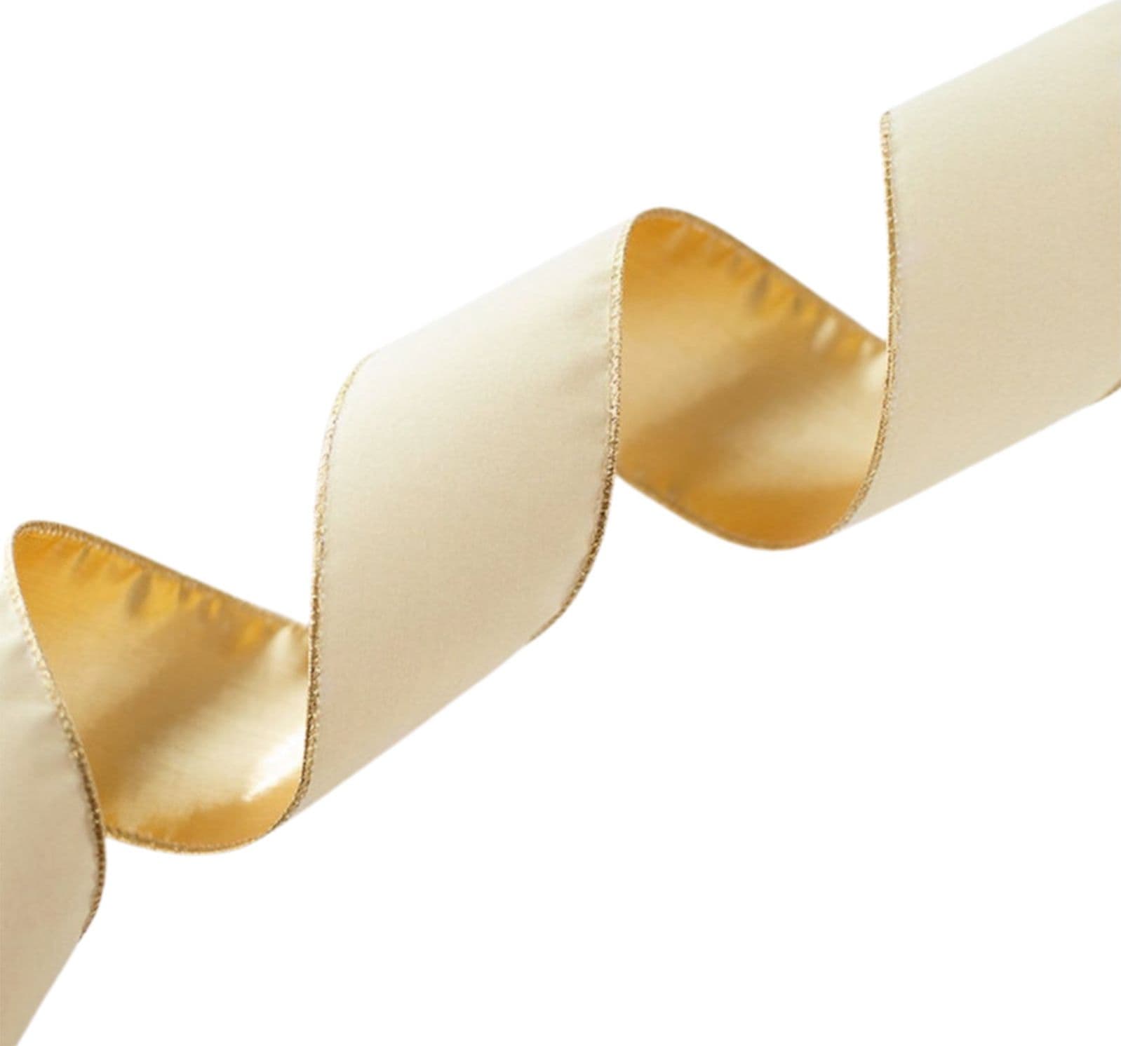 Nastro in velluto a doppio lato, color oro, rotolo da 10 cm x 10 metri - 2