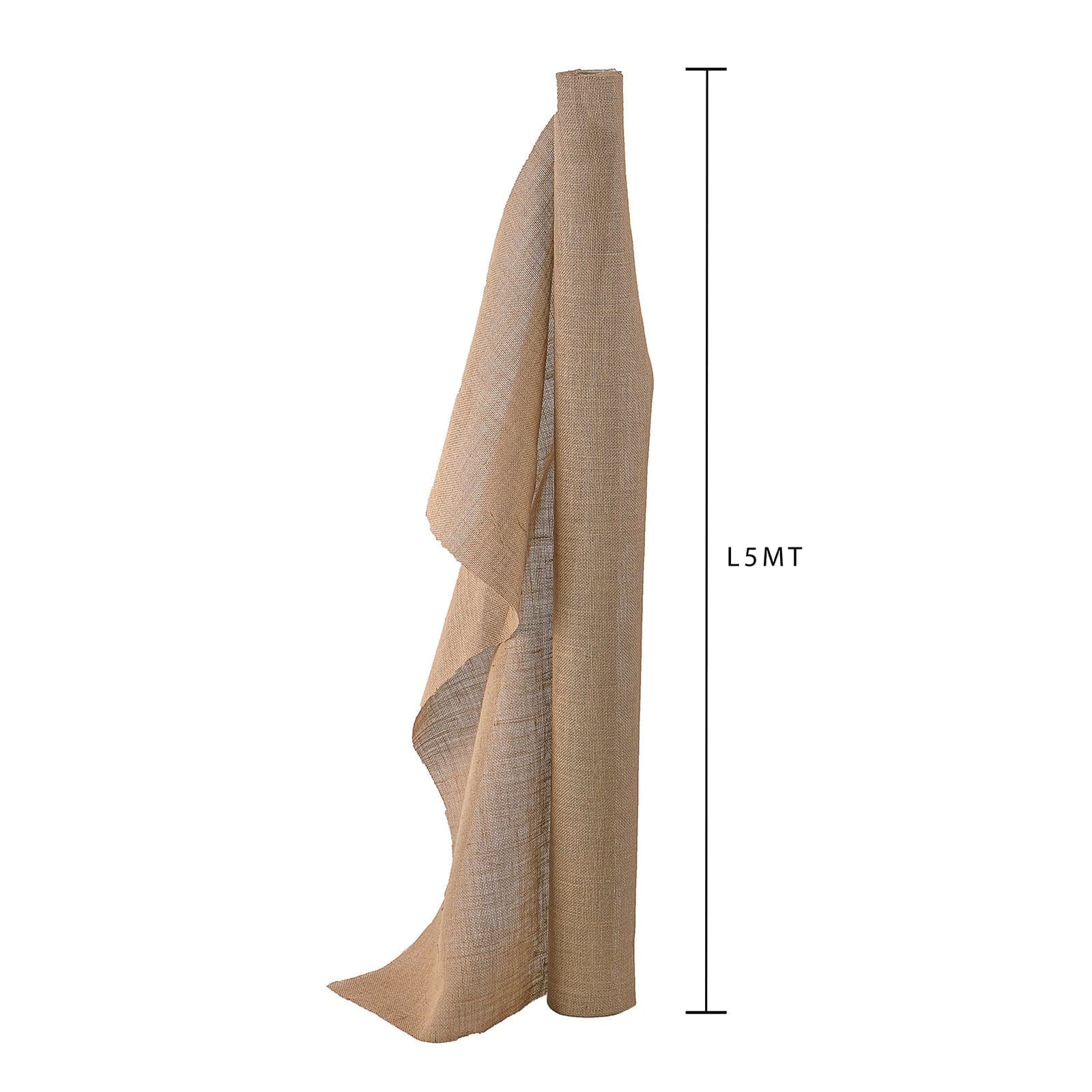 Bobina in tessuto Juta per sacchi e regali fai da te lunghezza 5 metri, spessore 1,22 cm - 2