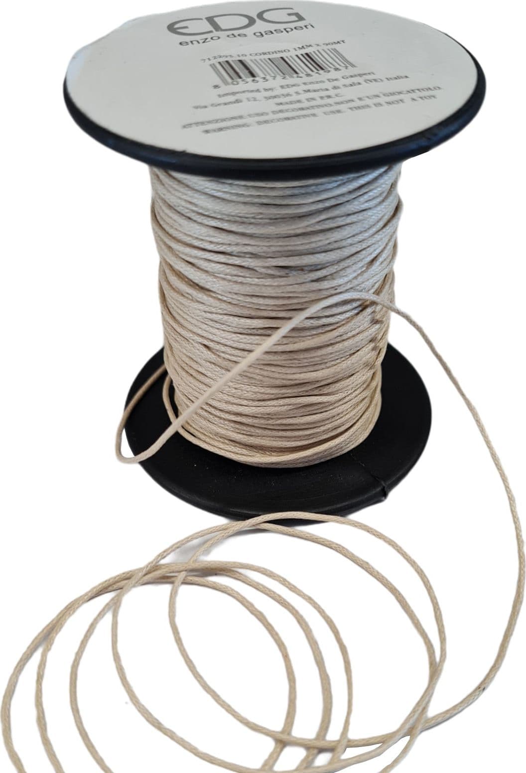 Cordino Juta da 1 mm x 90 metri per decorazioni e confezioni natalizie - 2