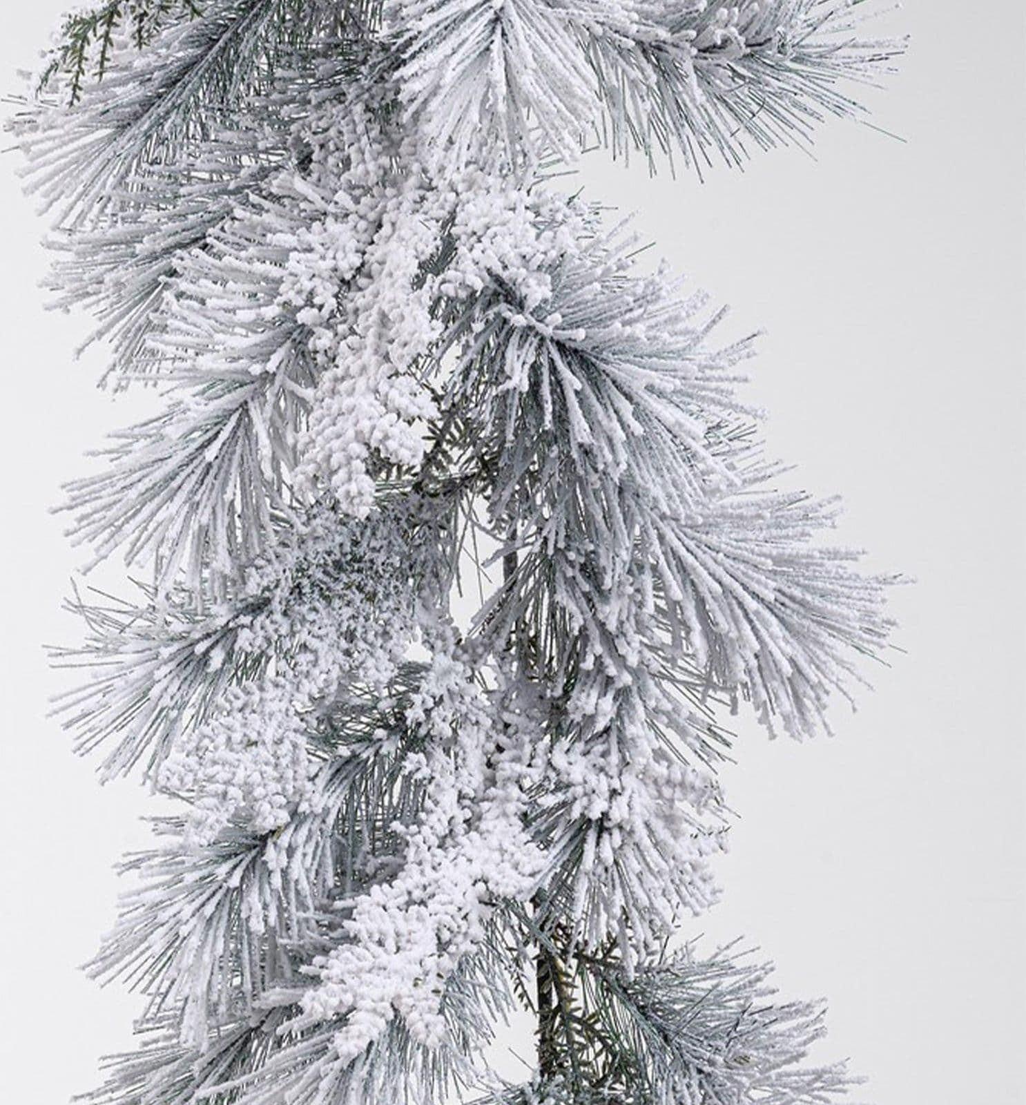 Festone natalizio "Salisburgo" in PVC effetto aghi di Pino Innevati decorazione Natalizia 120 cm - 2