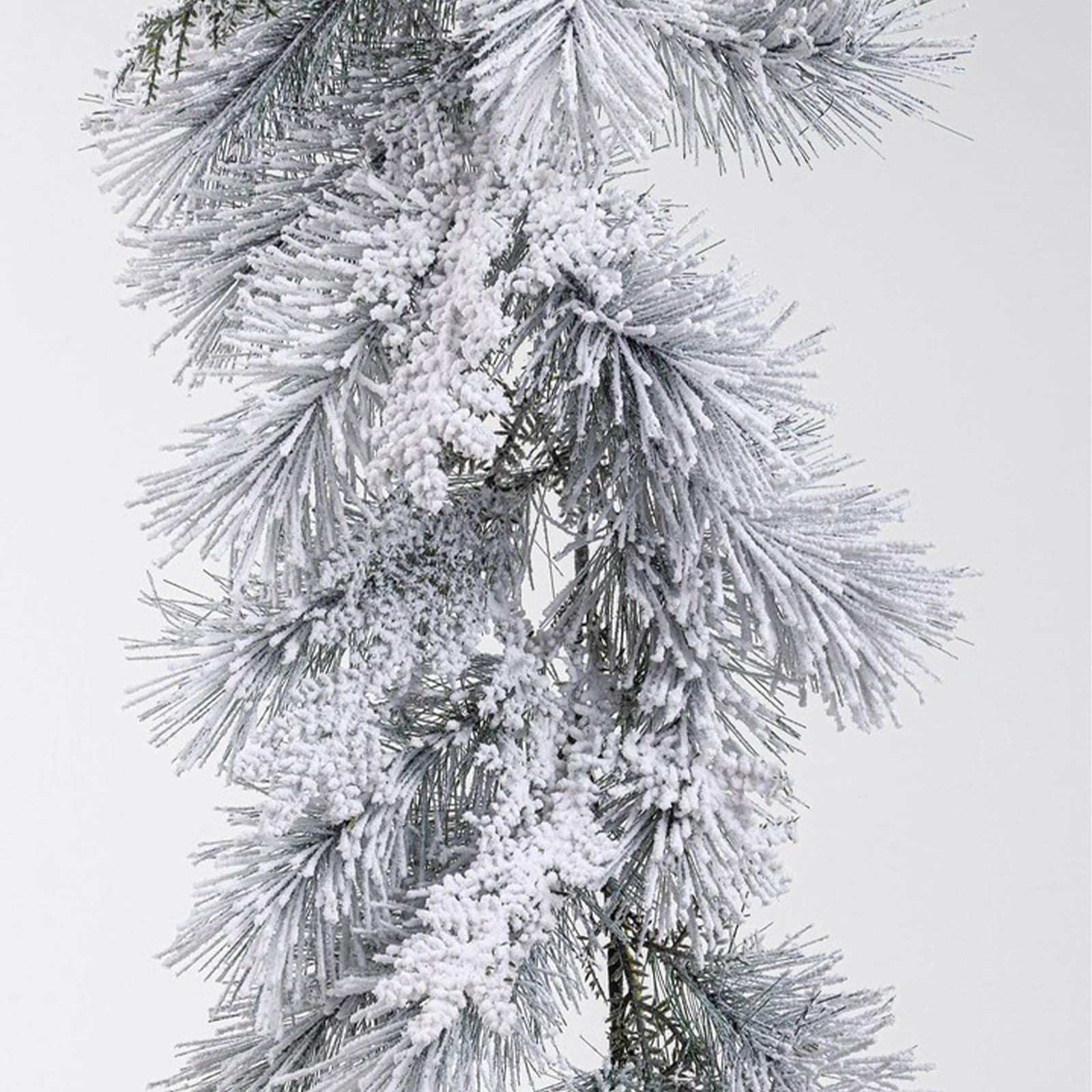 Festone natalizio "Salisburgo" in PVC effetto aghi di Pino Innevati decorazione Natalizia 120 cm - 2