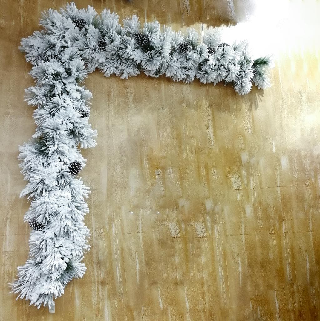 Ghirlanda innevata con Pigna "Chamonix" Ø 40 x 270 cm - 2