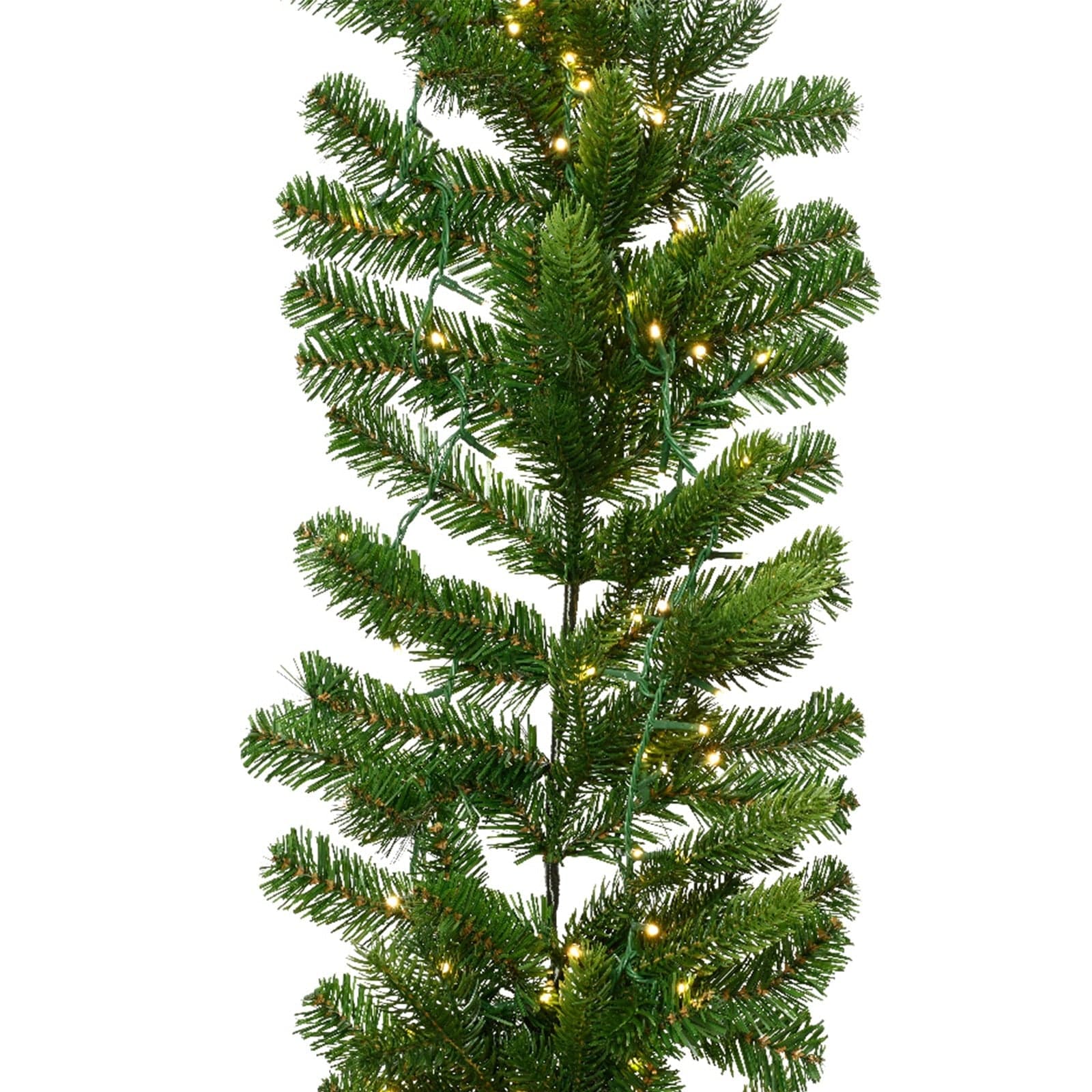Ghirlanda natalizia "Galloway" in PE effetto real Touch, con LED da 270 cm - 4