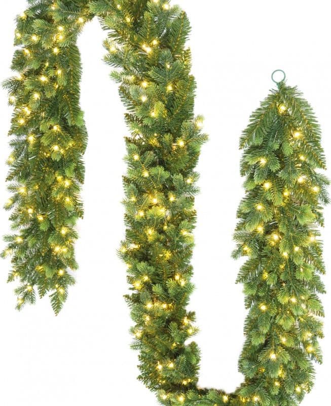 Festone natalizio "Madison" con 200 led ghirlanda in PE effetto Real Touch 270 cm - 3