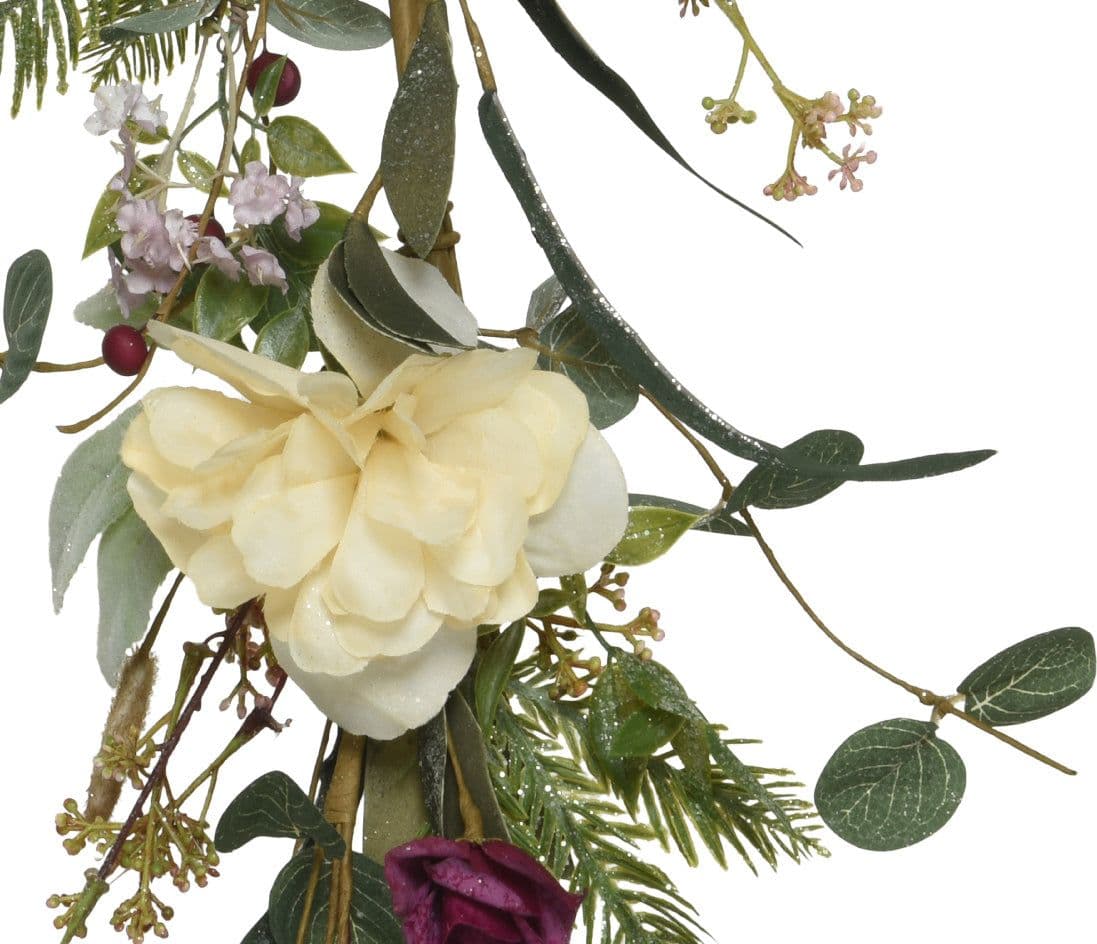 Festone natalizio ghirlanda con Fiori, decorazione da 150 cm - 2