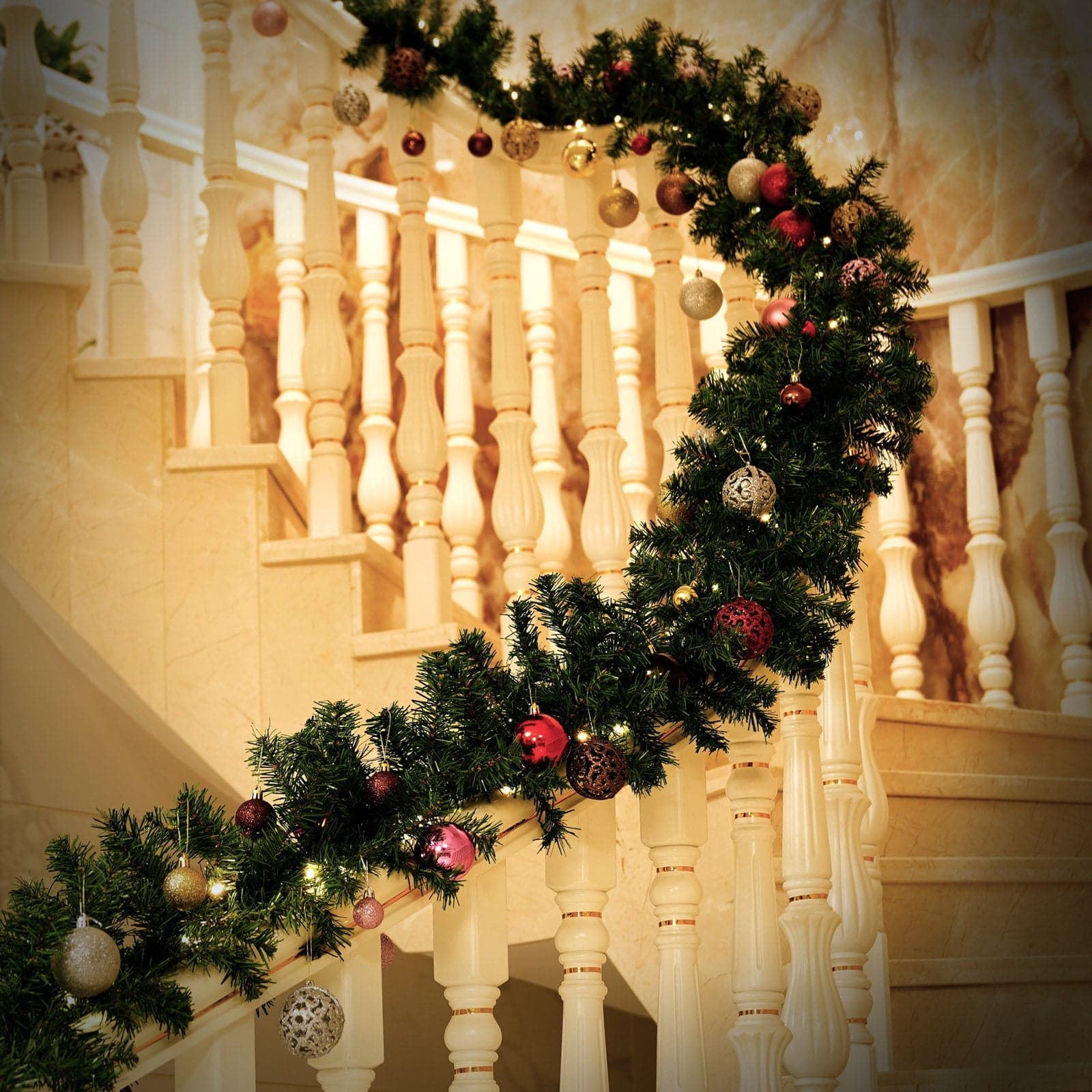 Festone natalizio con 50 led ghirlanda in PVC di Altissima qualità 270 cm - 2