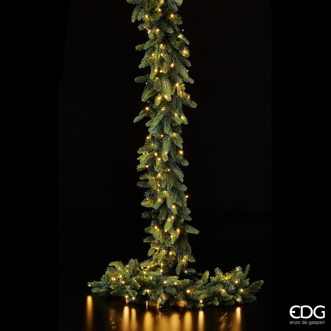 Festone natalizio con 170 led ghirlanda in PE effetto Real Touch 270 cm - 2