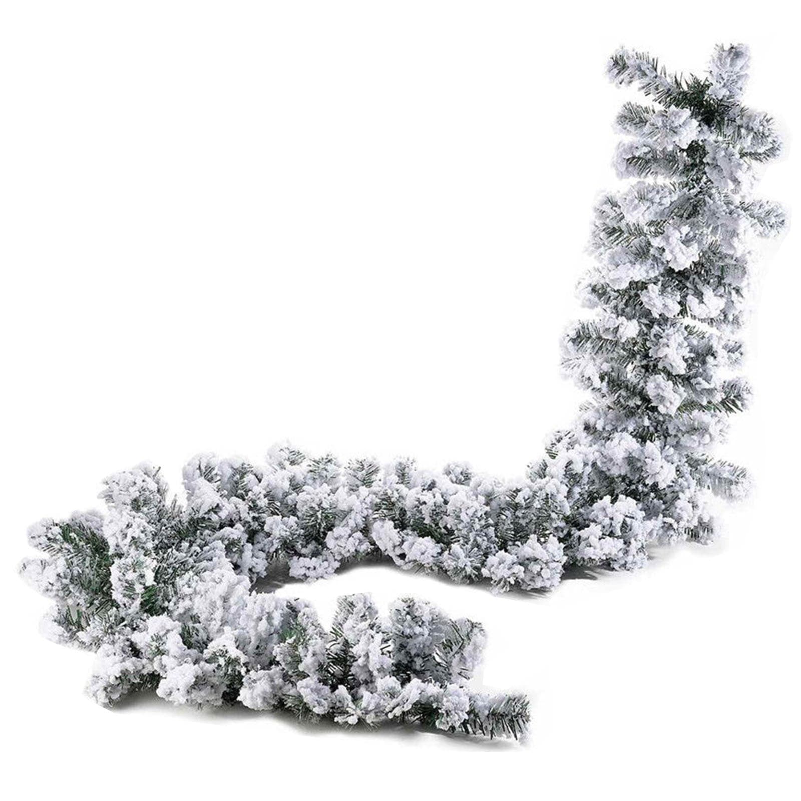 Festone innevato in PVC+Flock, Boa Natalizia, Ghirlanda da esterno 270 cm - 3