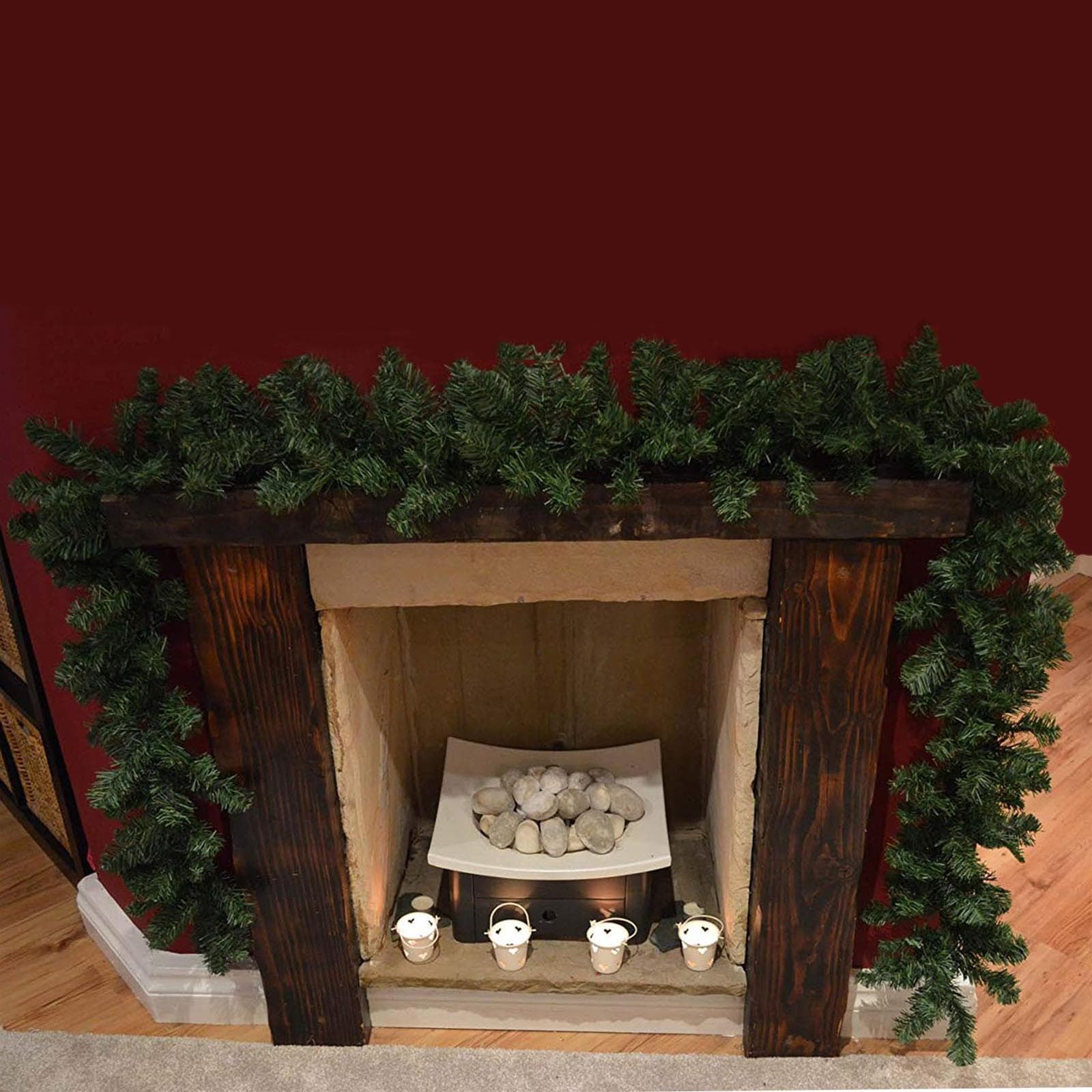 Festone natalizio in PVC boa 270 cm decorazione per vetrine e negozi da esterno - 3