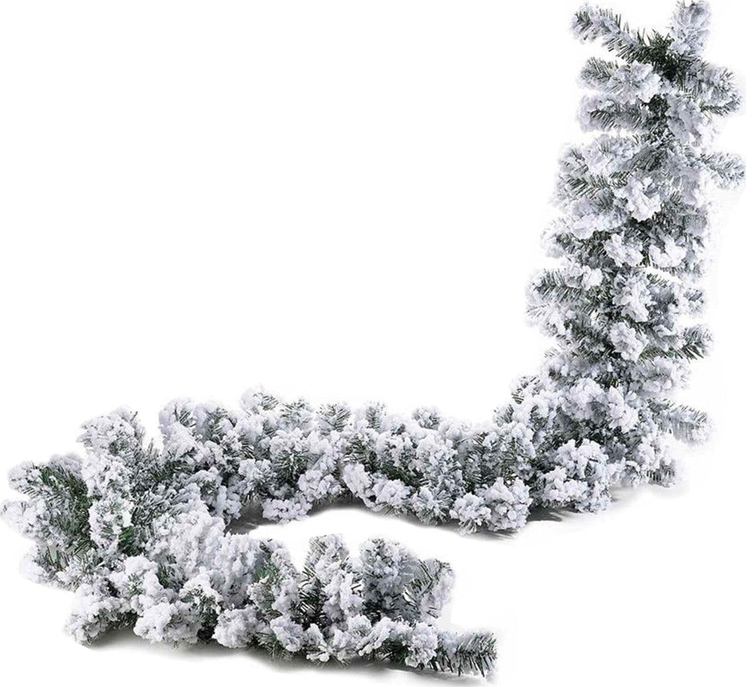 Festone "Alaska" innevato 270 cm in PE+PVC+Flock, Boa Natalizia, Ghirlanda da esterno - 3