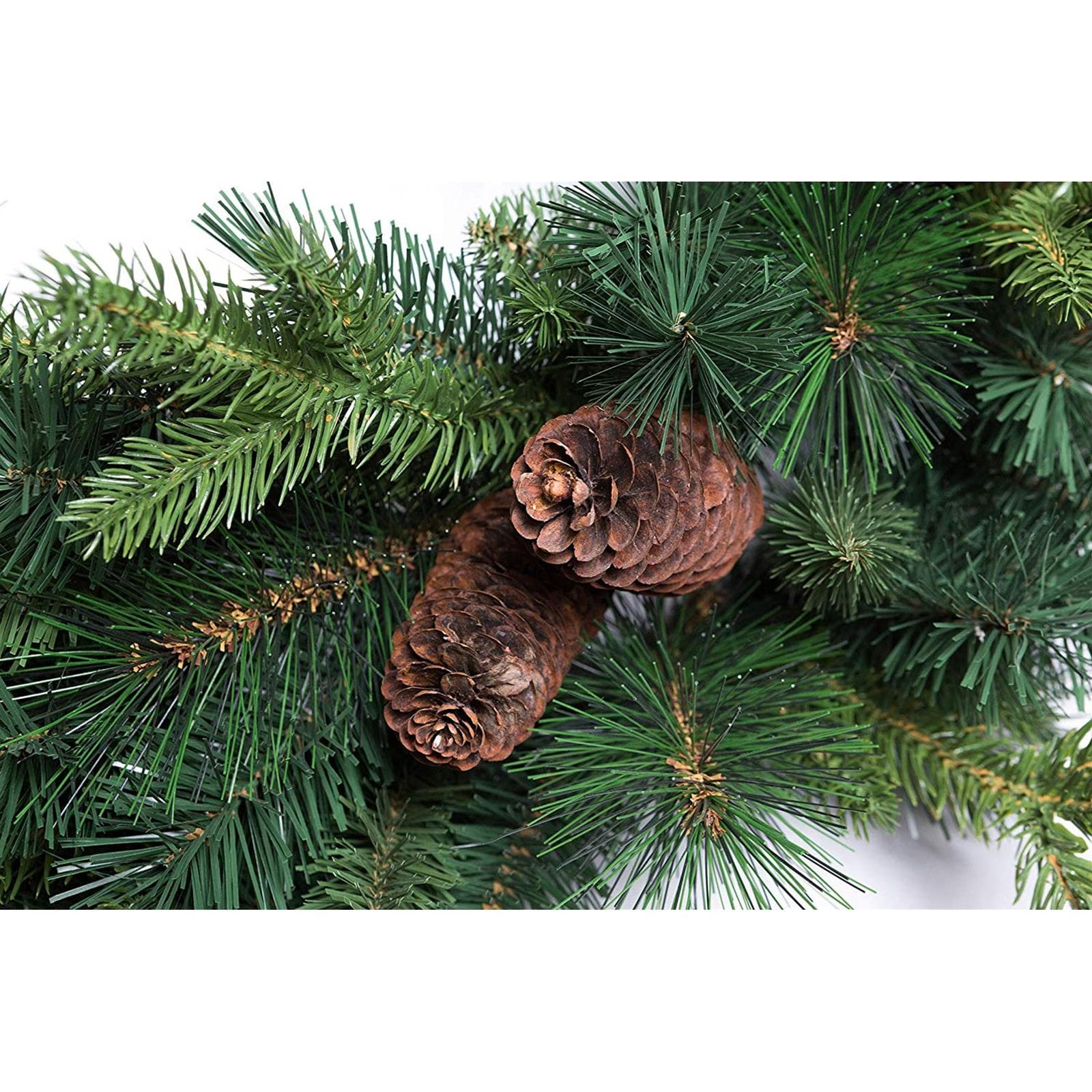 Ghirlanda tonda corona dietro porta dietroporta con pigne pvc pe festone natale - 2