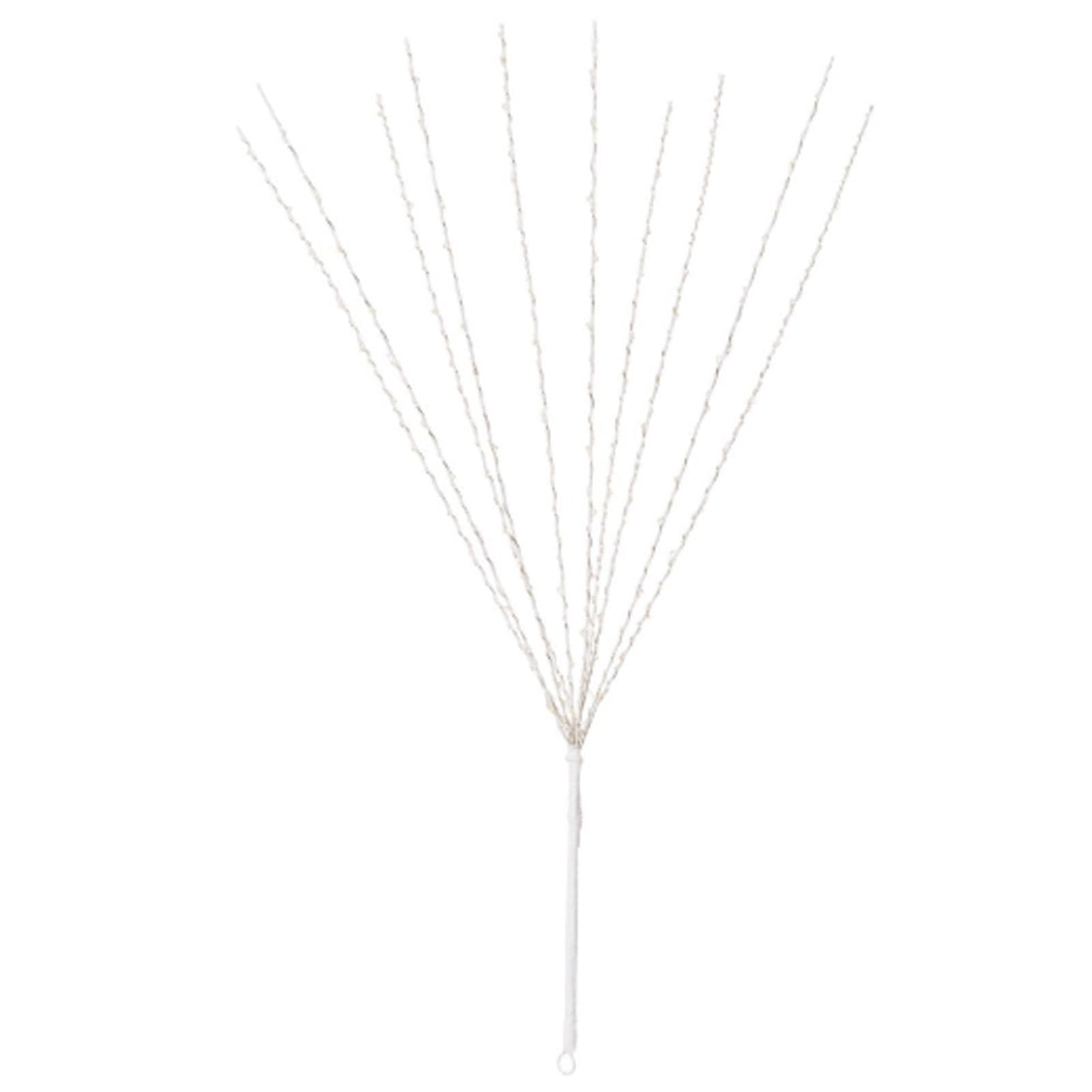 Luci di natale micro led ramo sferico decorazione bianco 120 led luce calda 75 cm esterno - 2