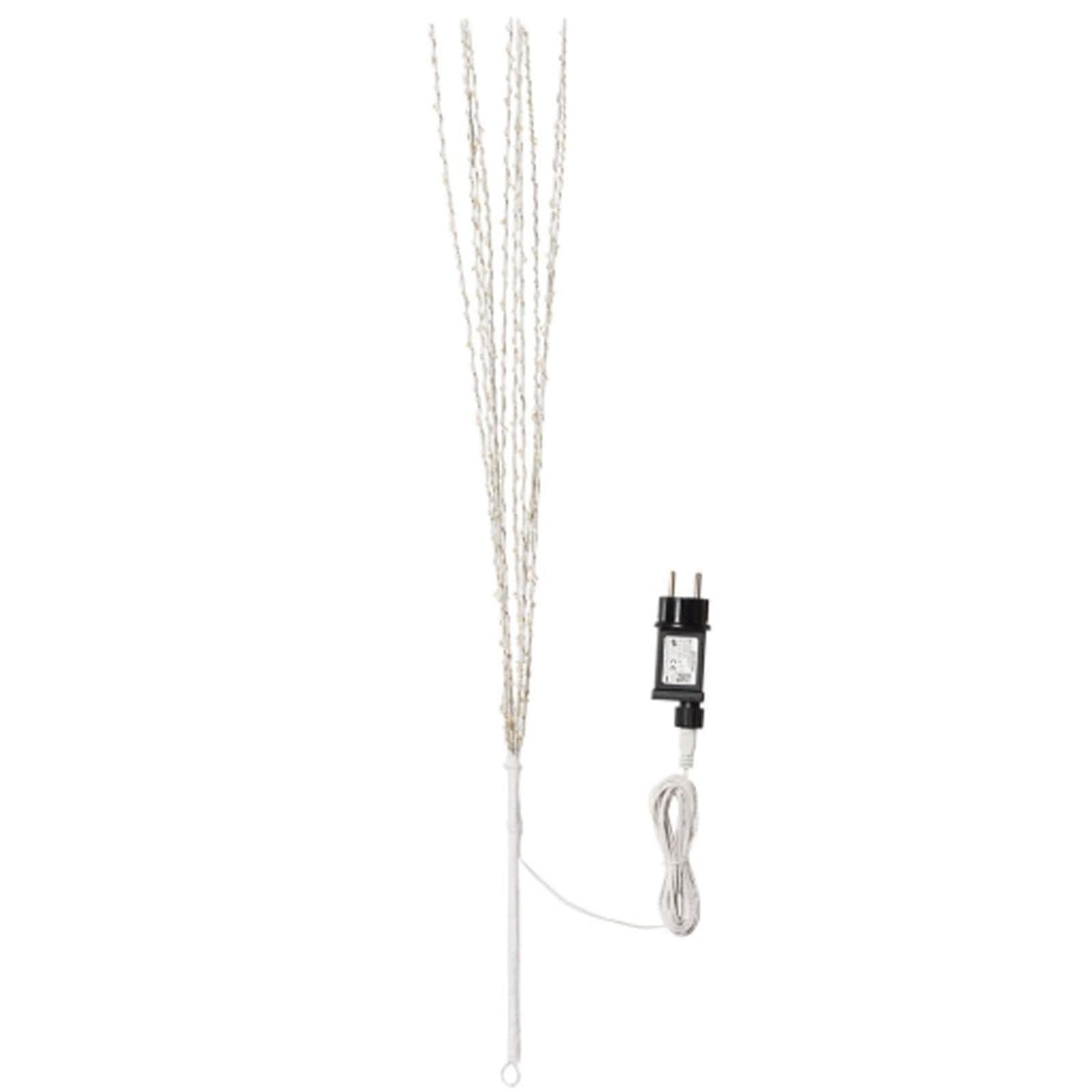 Luci di natale micro led ramo sferico decorazione bianco 120 led luce calda 75 cm esterno - 4
