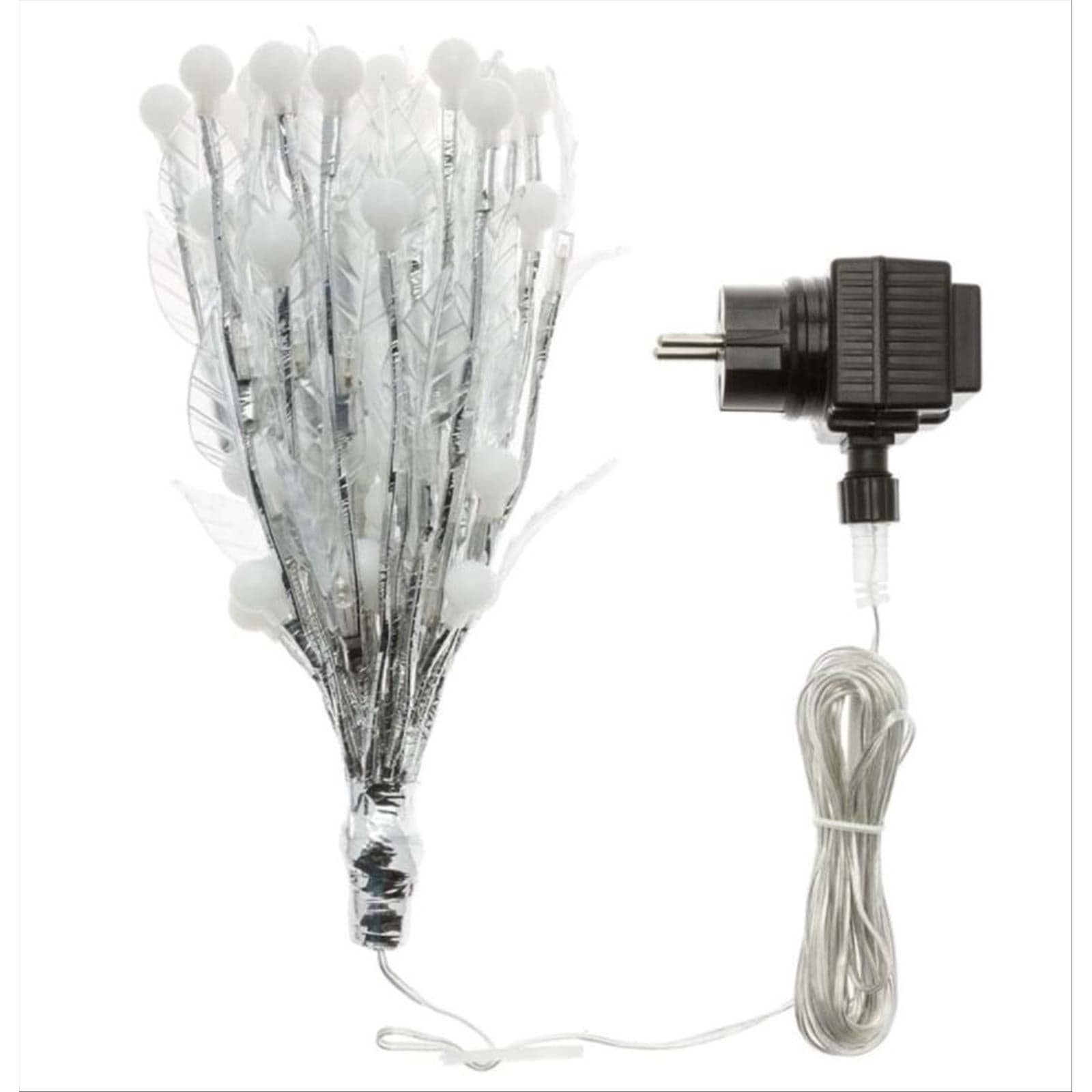 Ramo decorato con foglie e luci a led luce calda decorazione natalizia Ø 40 cm - 3