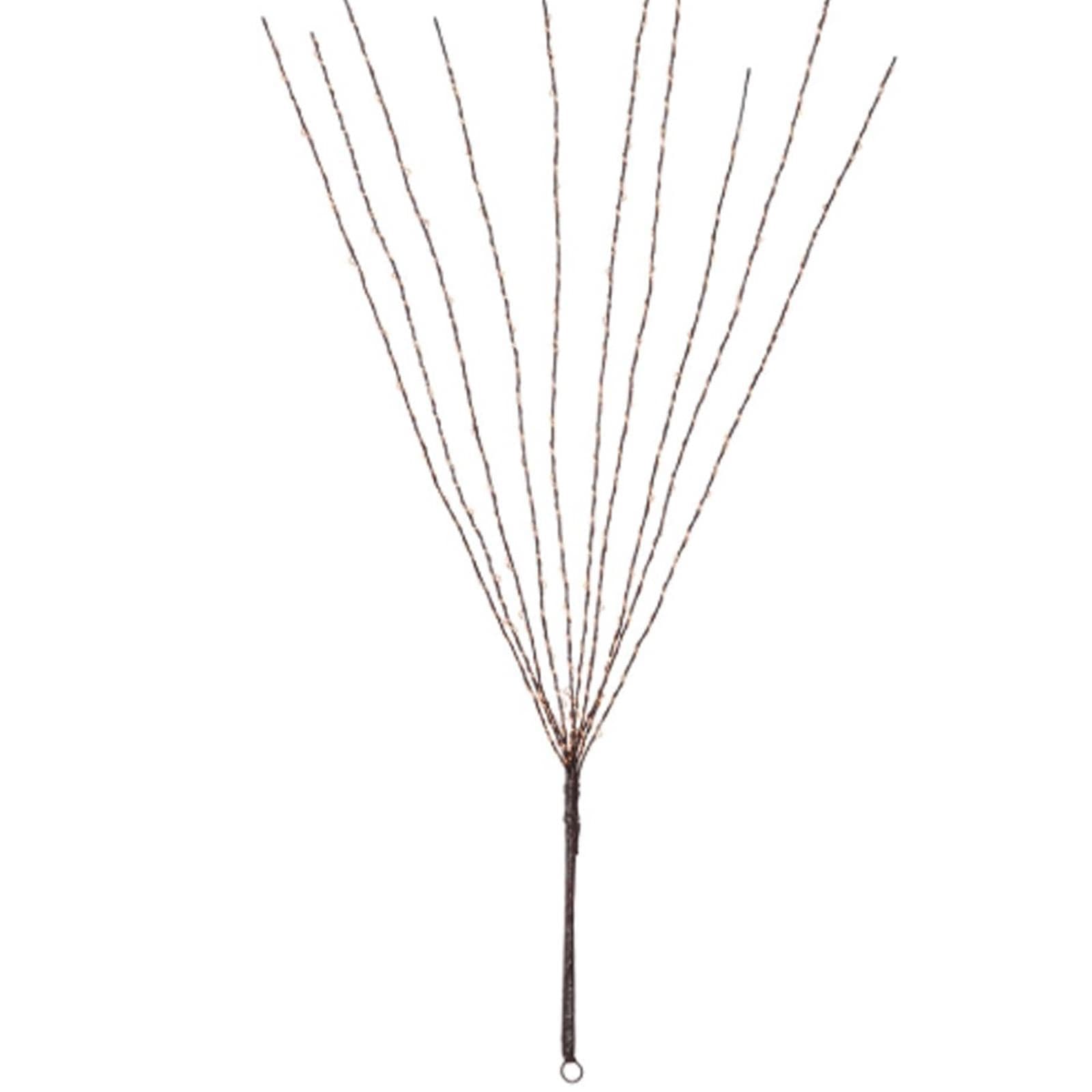 Luci di natale micro led ramo sferico decorazione rame 120 led luce calda 75 cm esterno - 2