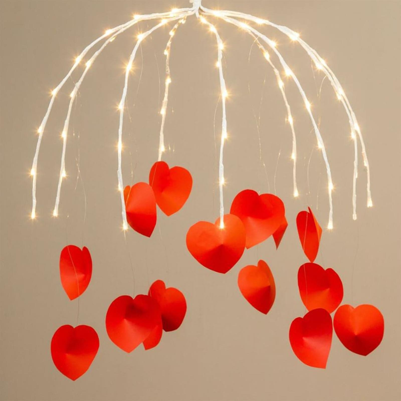 Ramo led modellabile bianco luce calda decorazione da esterno 75 cm 10 rami - 5