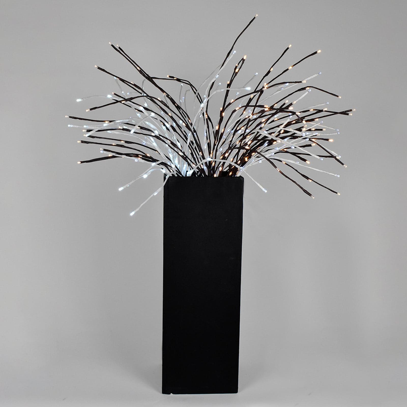 Rami luminosi con ciuffi bianchi di 80 led a luce fissa da 75 cm - 2