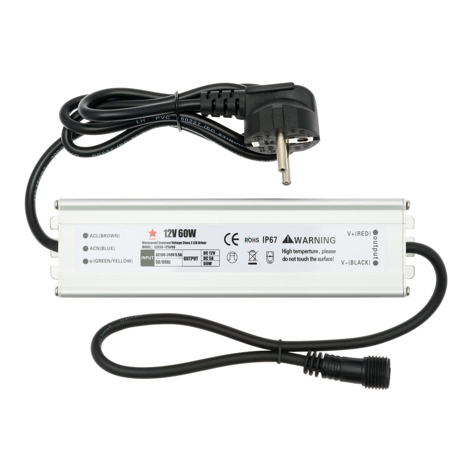 Ricambio trasformatore opzionale per luci a led con Spina Europea IP44 e connettore femmina GS - 2