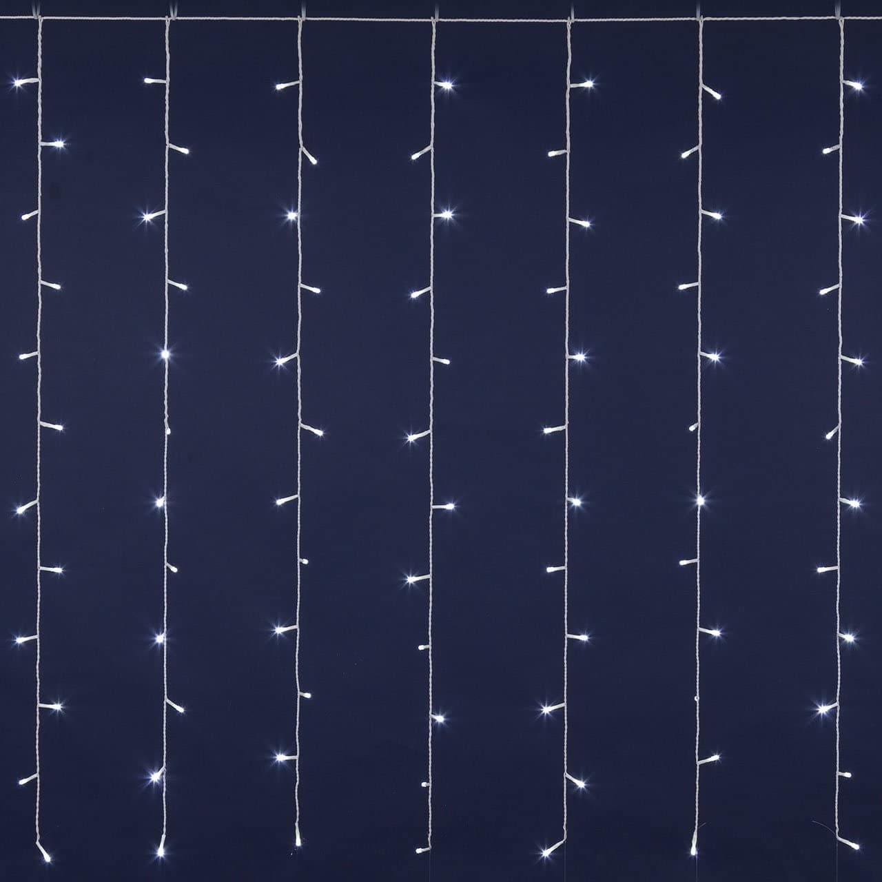 Tenda luminosa 196 led uso esterno luce fredda 6 x h 1 mt - 2
