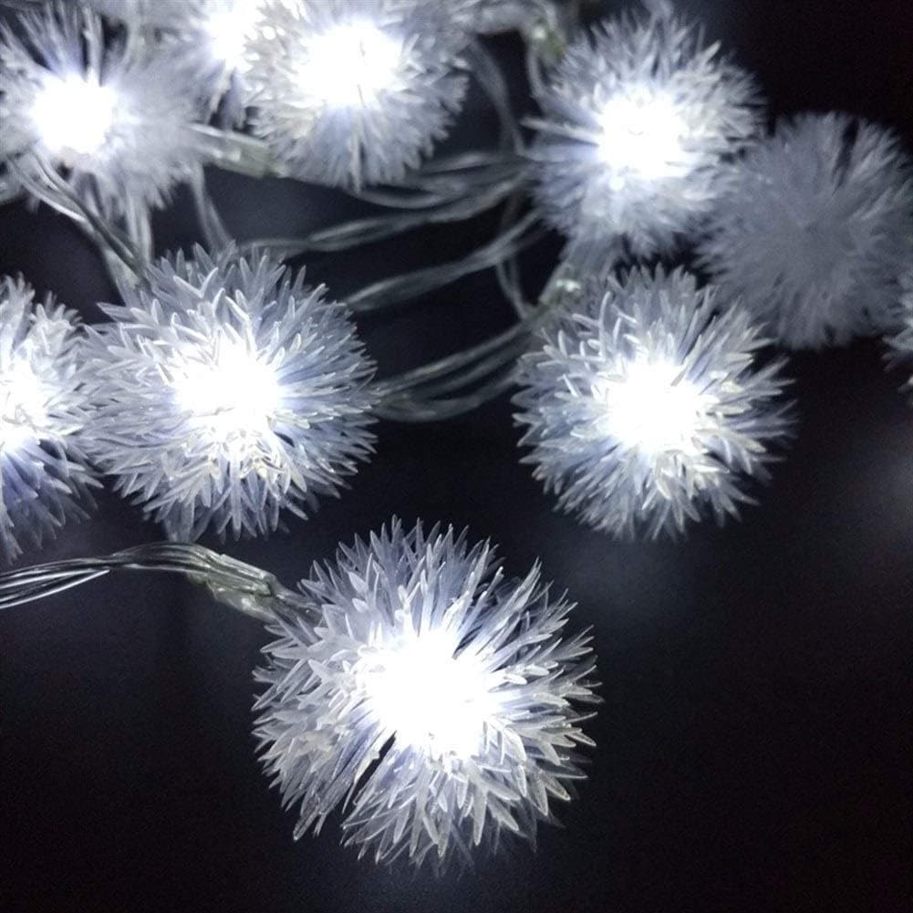 Catena luminosa con 20 fiocchi di neve luce fredda per uso interno 2,8 mt - 3