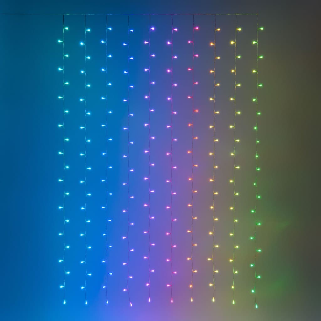 Tenda luminosa a Led Stalattite Twinkly RGB e Bianco caldo, 1 x h 2,1 metri