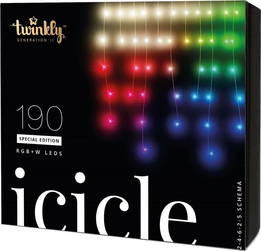 Tenda luminosa a Led Stalattite Twinkly RGB e Bianco caldo, 5 x h 0,6 metri - 4