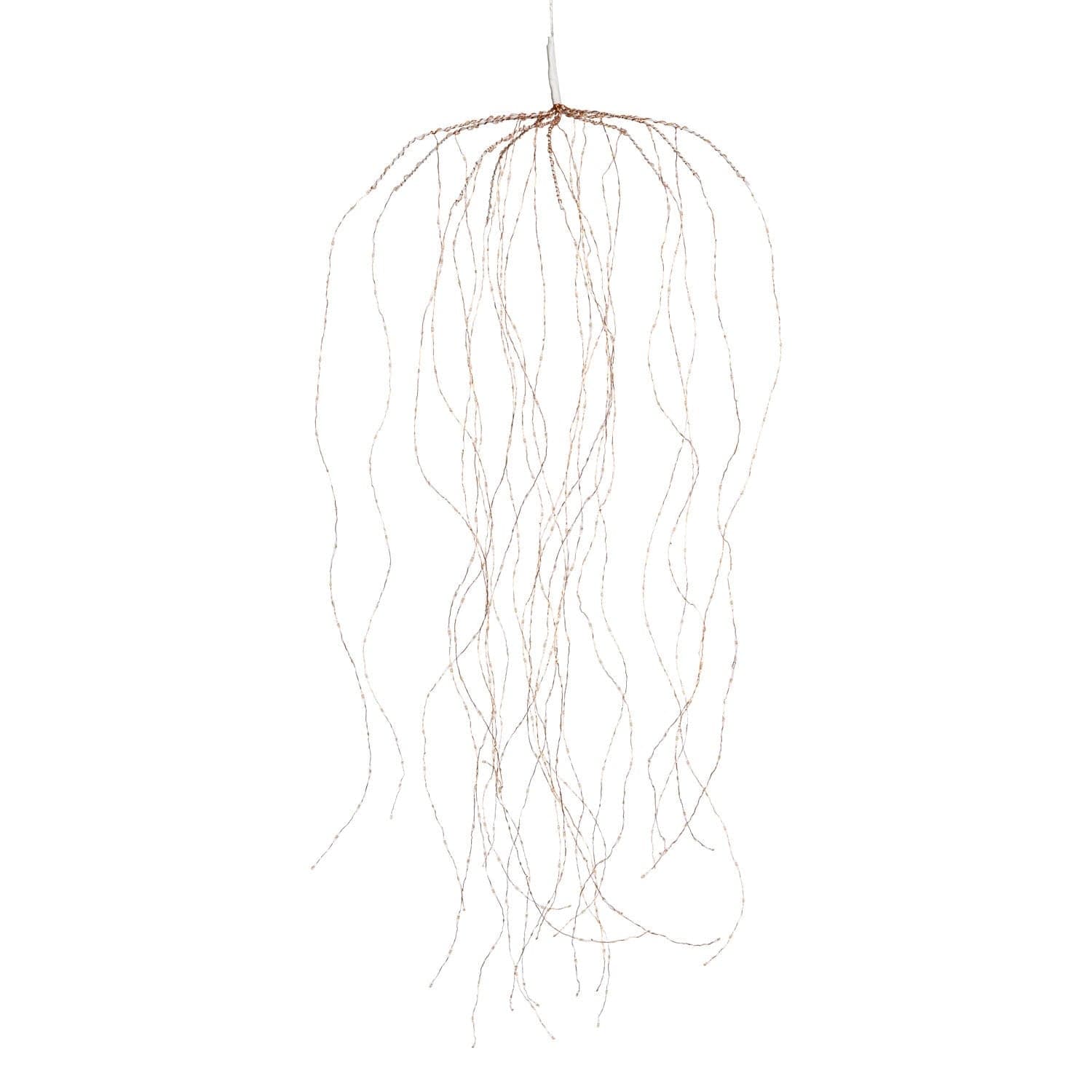 Cascata di luci con microled bianco caldo per esterno decorazione natalizie - 2