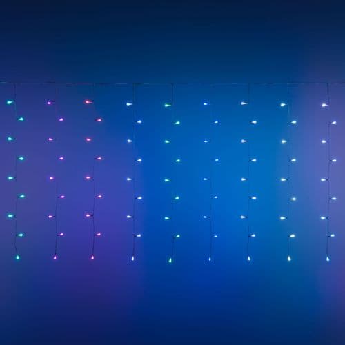 Tenda luminosa 180 led multicolor di Natale cascata da interno ed esterno 400 cm - 13