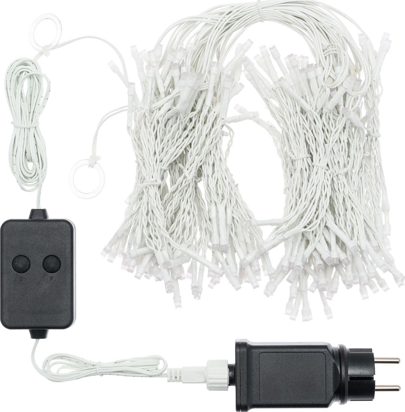 Tenda luminosa 225 led multicolor di Natale cascata da interno ed esterno 500 cm - 2