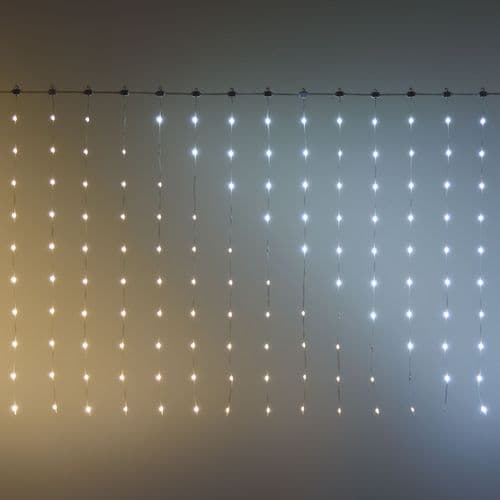 Tenda luminosa 300 luci pixel led di Natale cascata da interno ed esterno 300 cm - 6