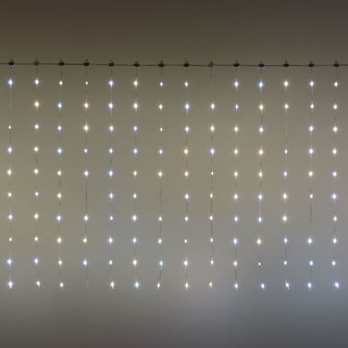 Tenda luminosa 300 luci pixel led di Natale cascata da interno ed esterno 300 cm - 7