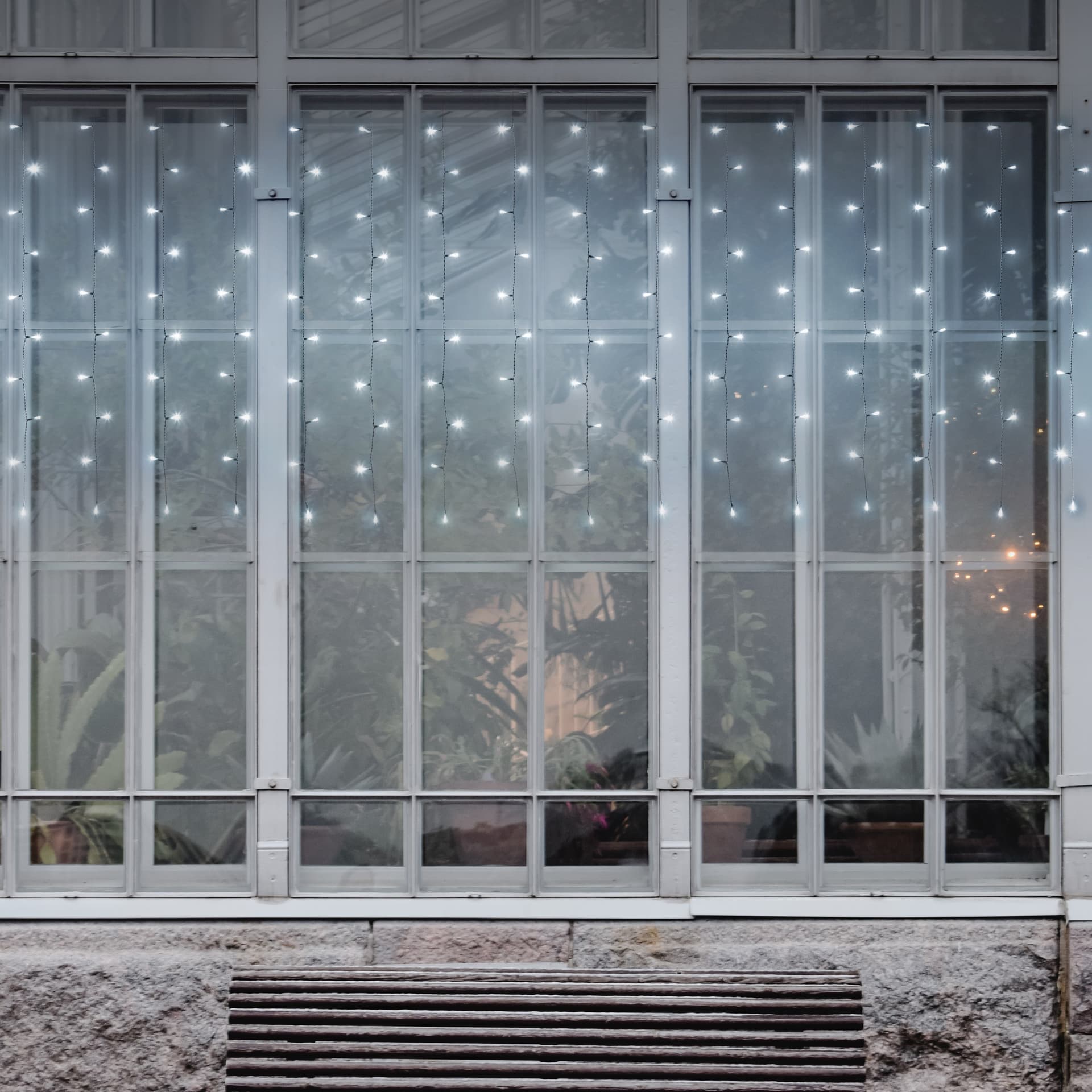 Cascata luci con led per esterno decorazione natalizie 320 cm - 3
