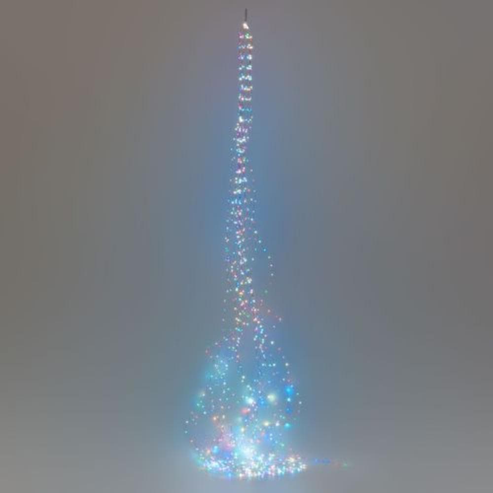 Cascata luminosa Multicolor catena microled decorazione natalizie per esterno ed interno - 2