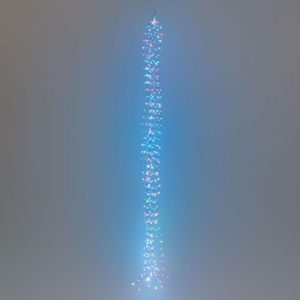 Cascata luminosa Multicolor catena microled decorazione natalizie per esterno ed interno - 3